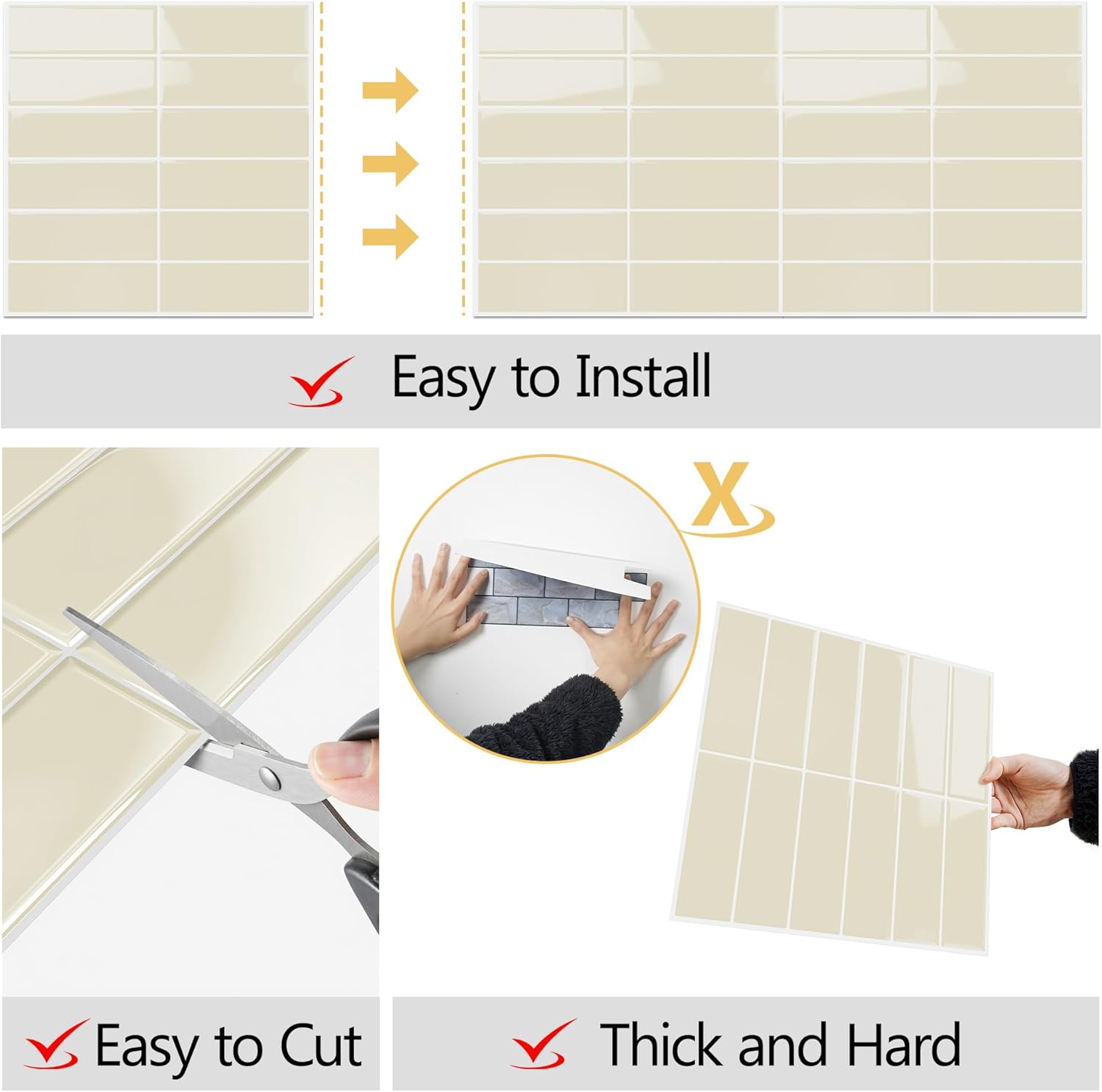 Yoillione Piastrelle Adesive Cucina Paraschizzi 3D - immagine 4