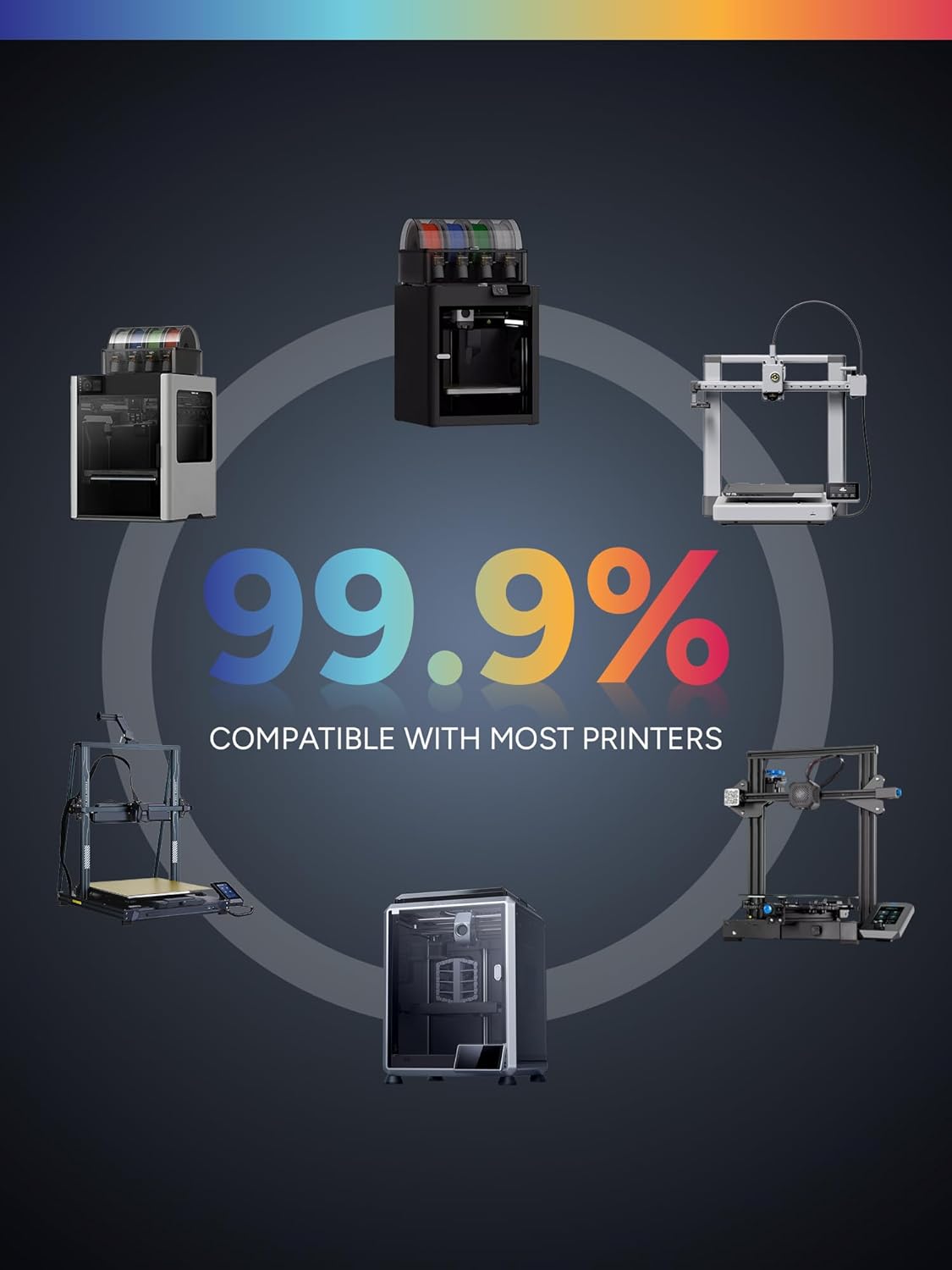 Overture Filamento PETG 1.75mm 1kg, Nero - immagine 6