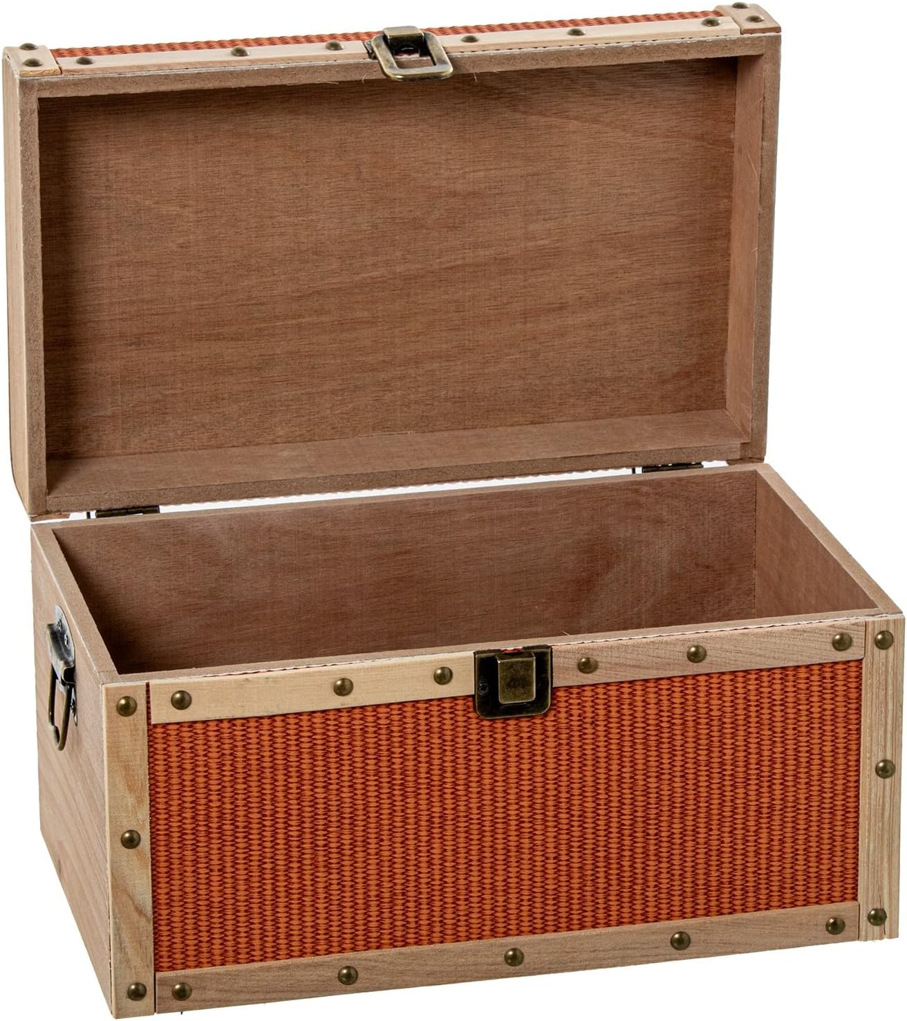 Drw Set 3 Bauli in Legno e Similpelle 30x30x46 cm - immagine 2