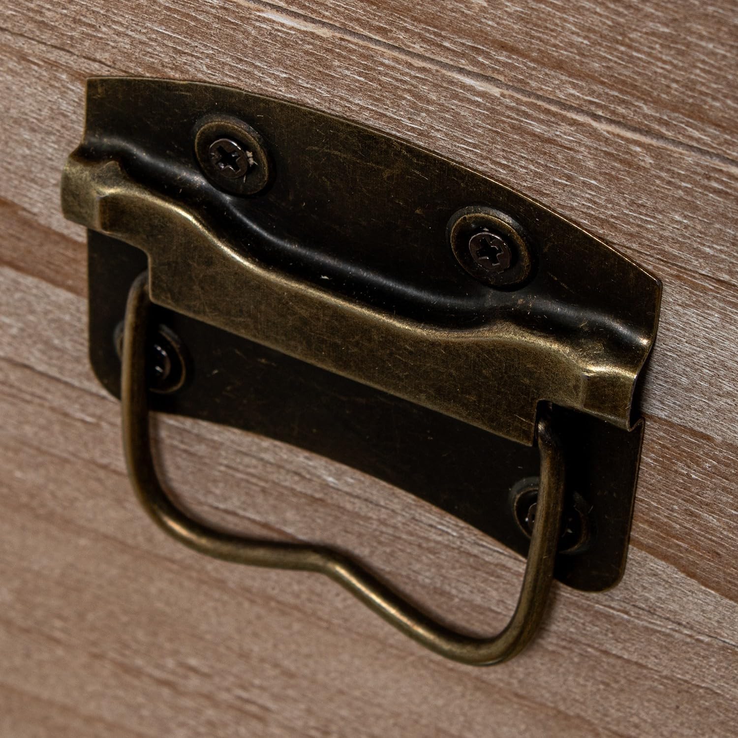 Drw Set 3 Bauli in Legno e Similpelle 30x30x46 cm - immagine 4