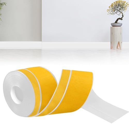 Bechoanigel Battiscopa Adesivo Flessibile in PVC 18m, Bianco