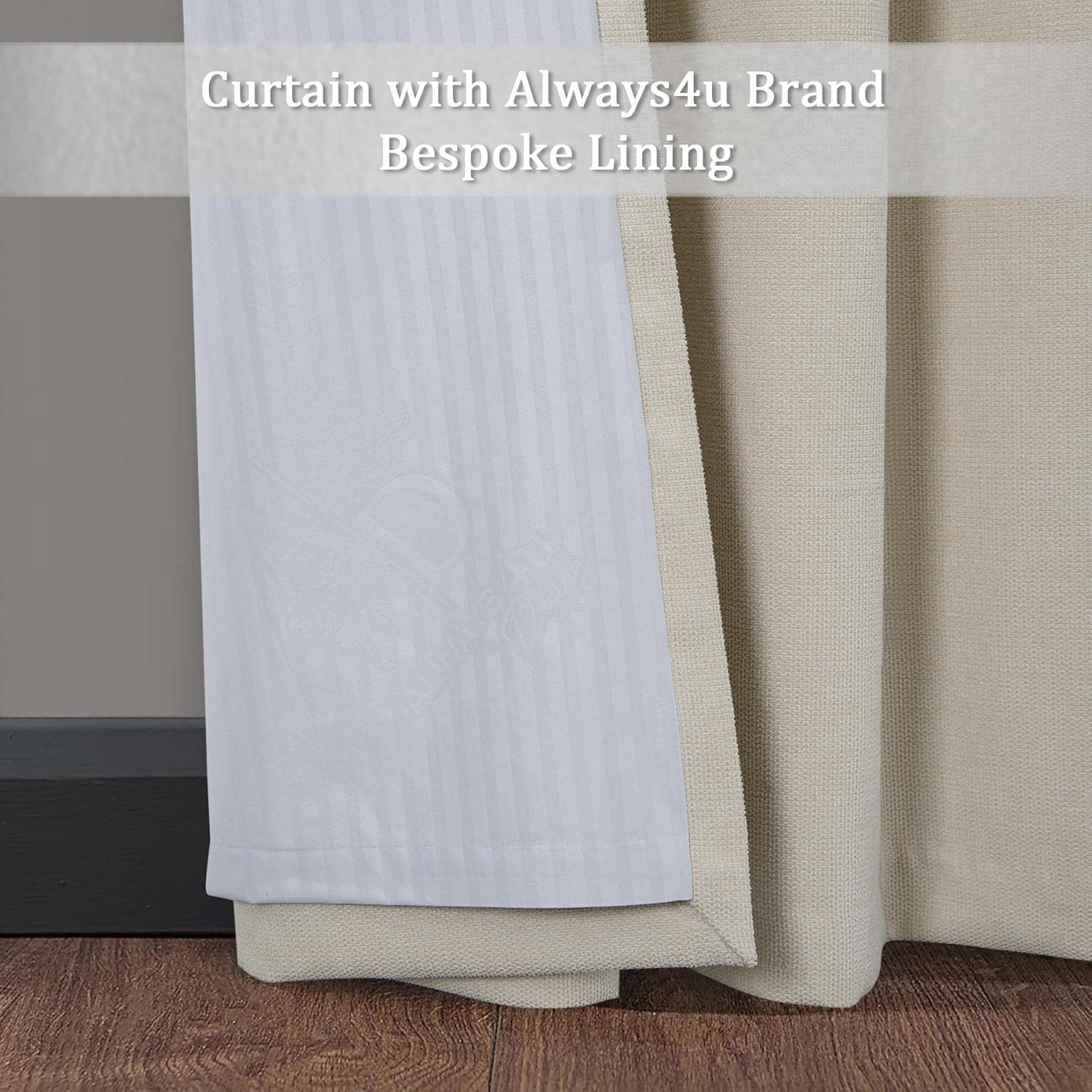Always4u Tende Oscuranti Eleganti 245x140 cm (2 pz), Beige - immagine 6