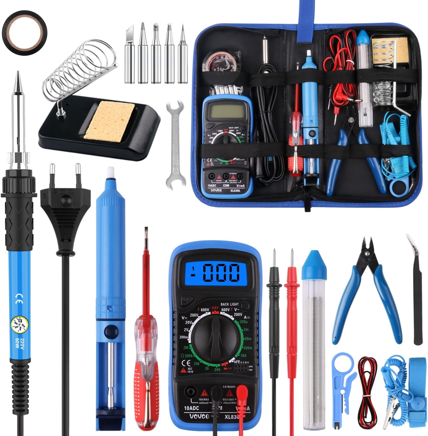 Saldatore a Stagno Kit 60W Temperatura Regolabile - immagine 1