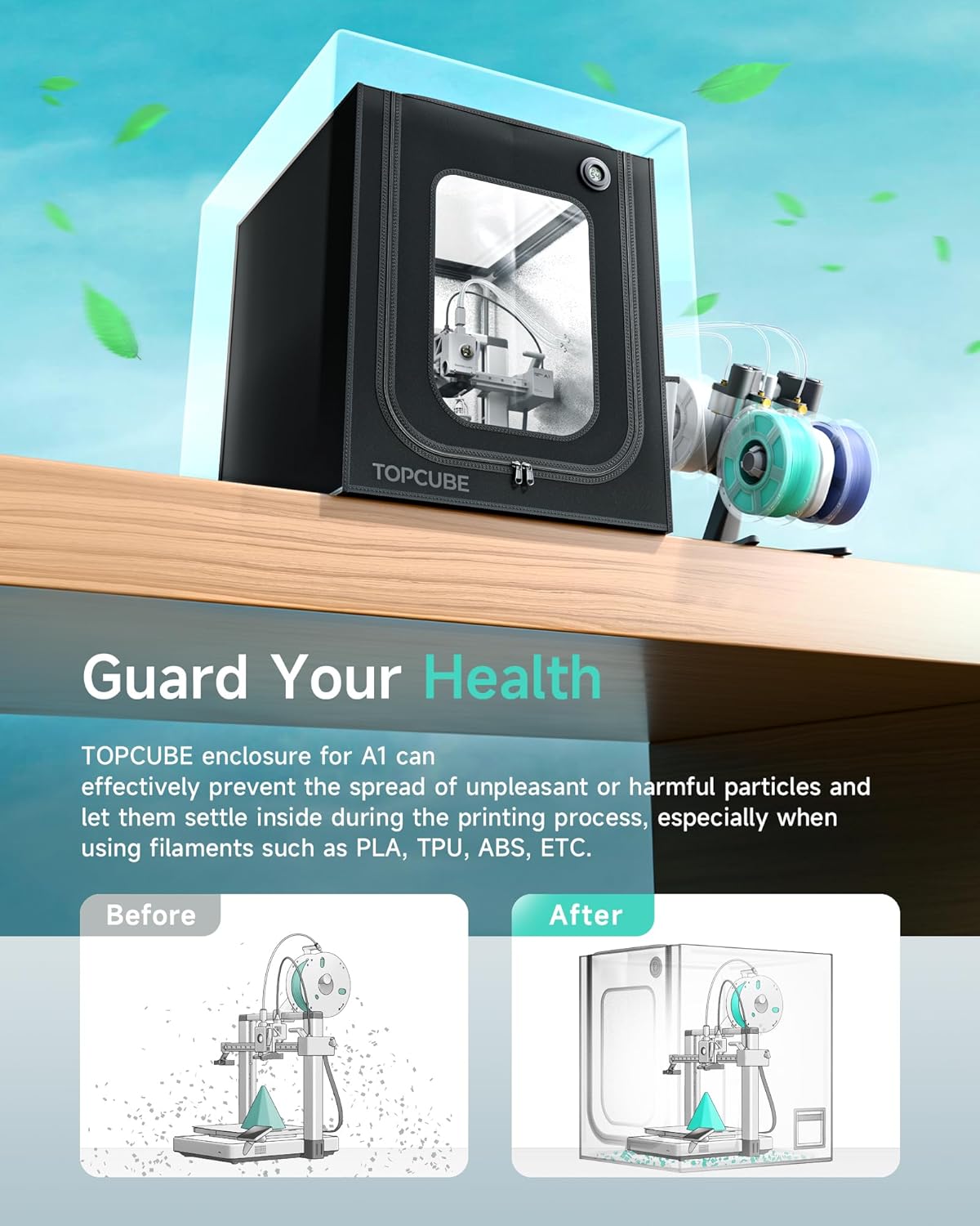 TOPCUBE Alloggiamento Stampante 3D per Bambu Lab A1 - immagine 4