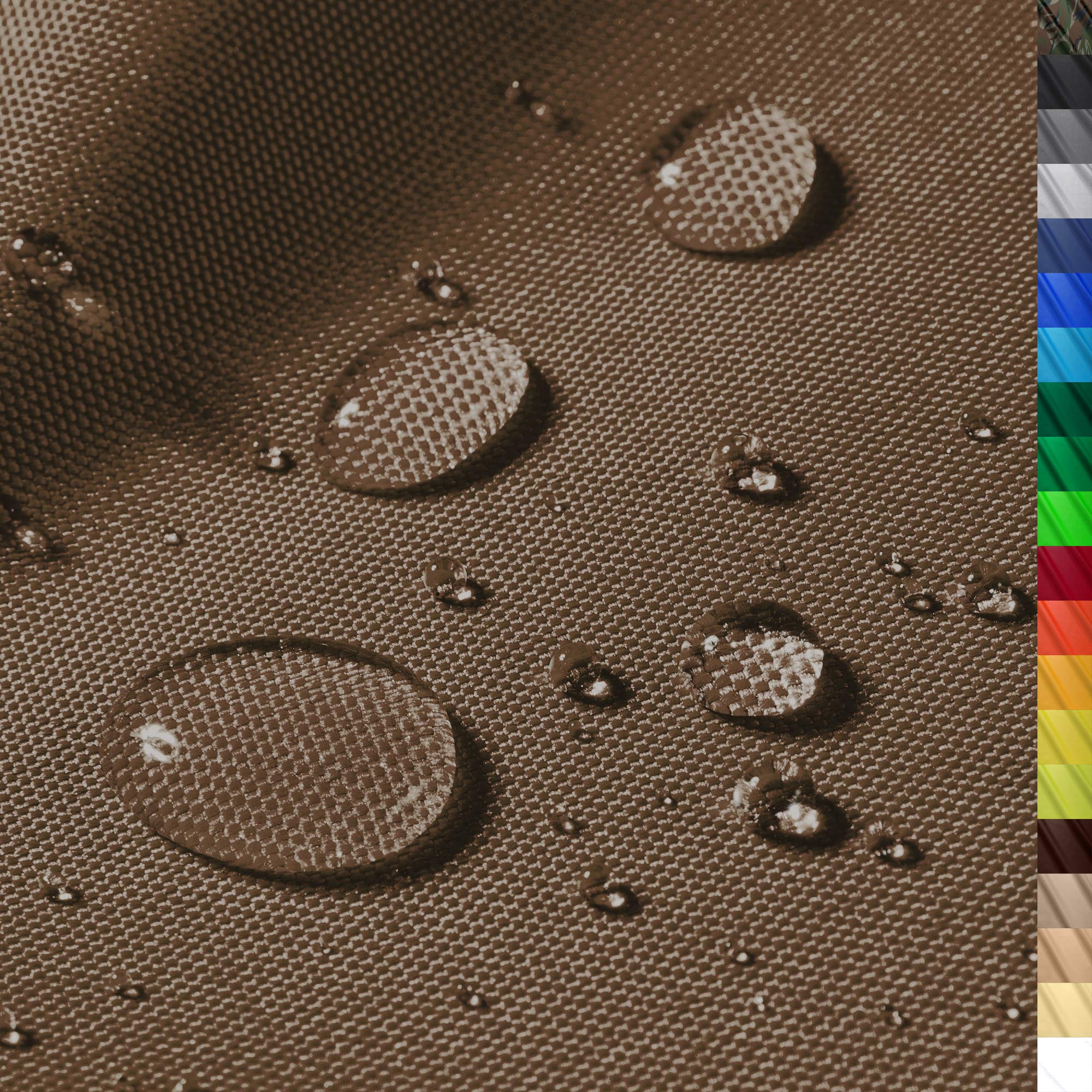 1buy3 "MONACO" Tessuto Poliestere Impermeabile Marrone 160cm