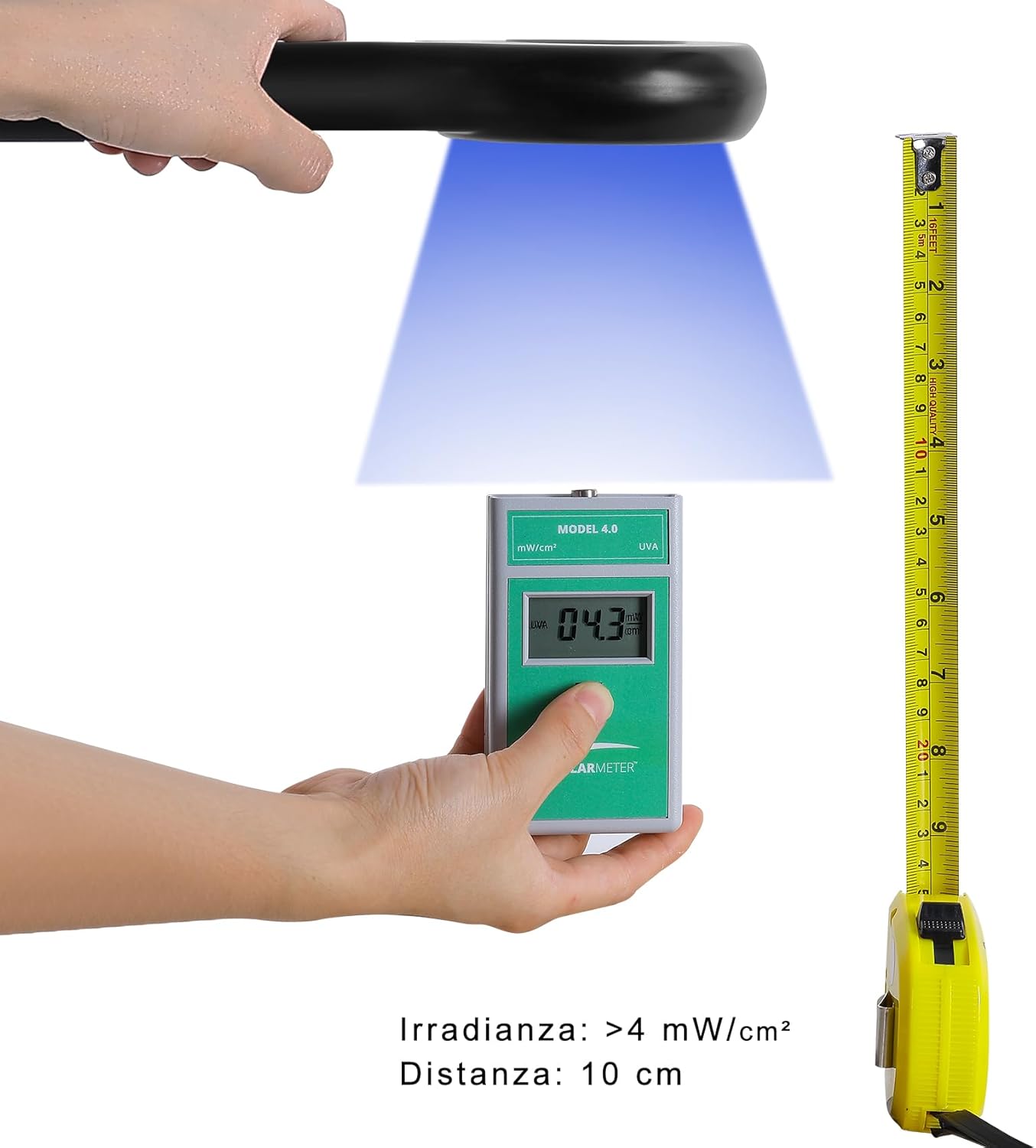 MAINENG Lampada di Wood per analisi della pelle, LED UV Luce Nera - immagine 4