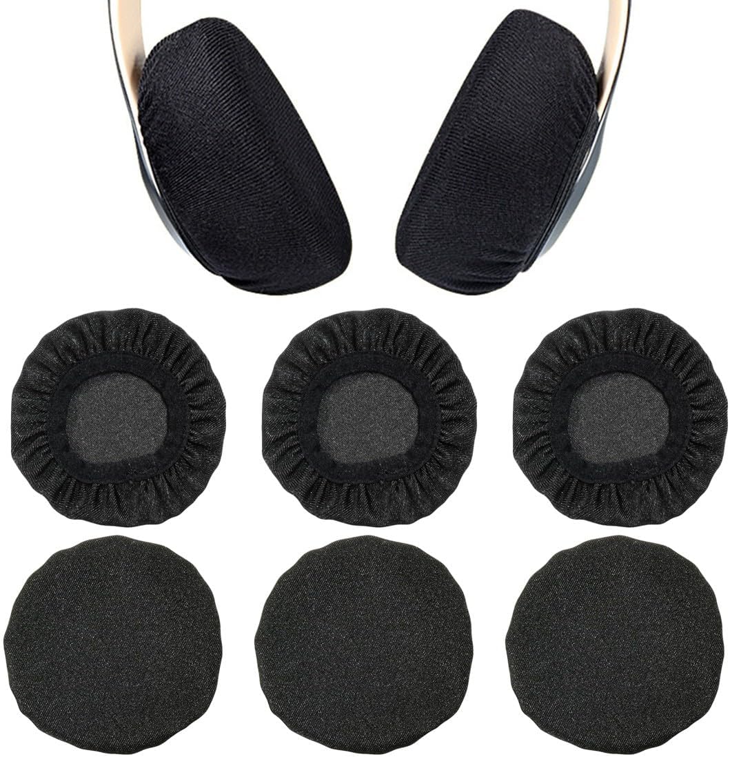 Cuscinetti per Cuffie Elastici Lavabili 6 Pezzi, Nero - immagine 1