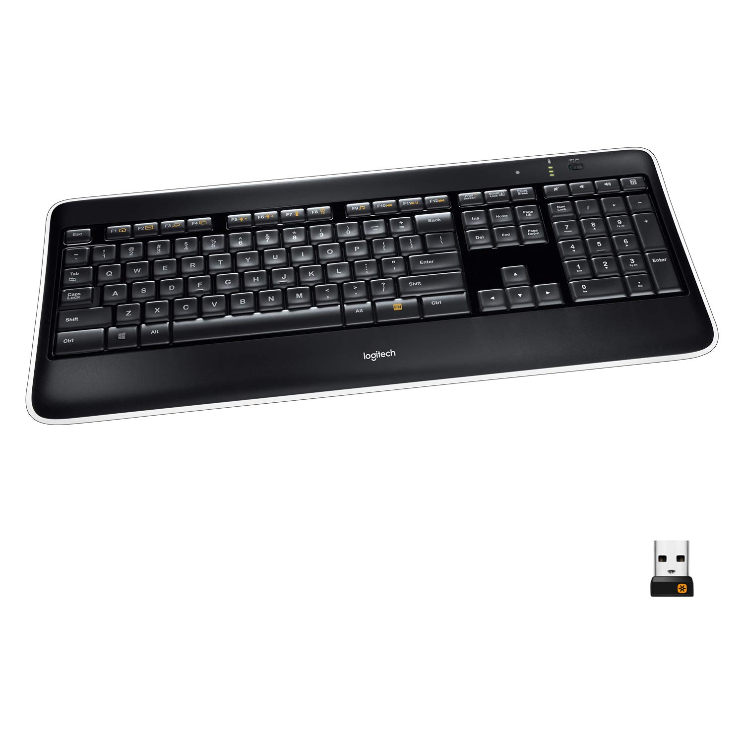 Logitech K800 Tastiera Wireless, Layout Scandinavo Qwerty, Nero