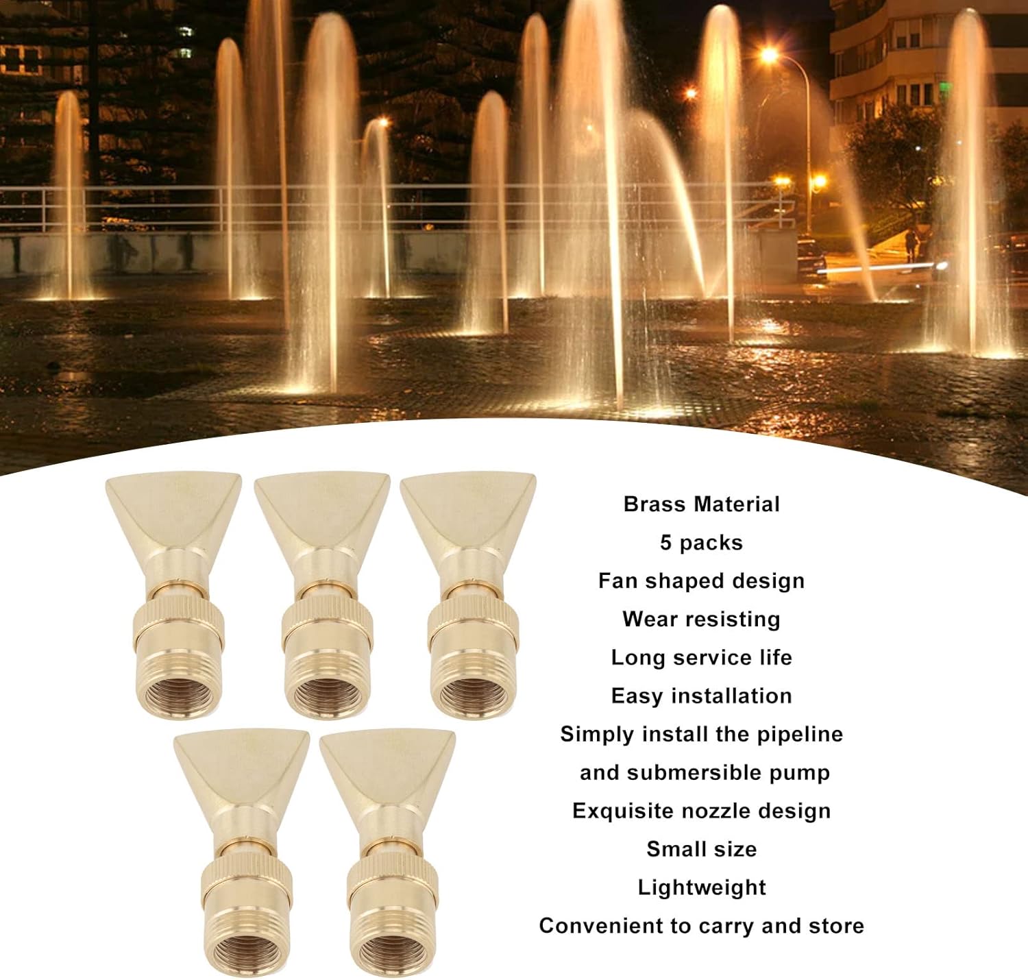 Ugelli per Fontana in Ottone a Becco D'anatra (5 Pezzi) - immagine 3