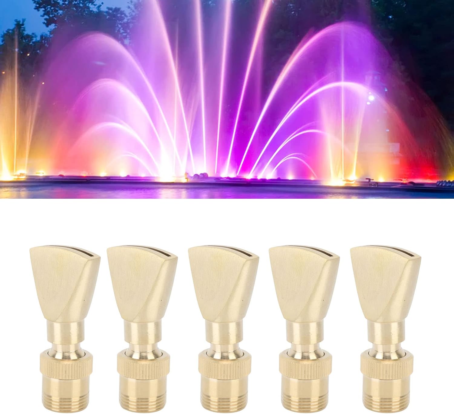 Ugelli per Fontana in Ottone a Becco D'anatra (5 Pezzi) - immagine 5