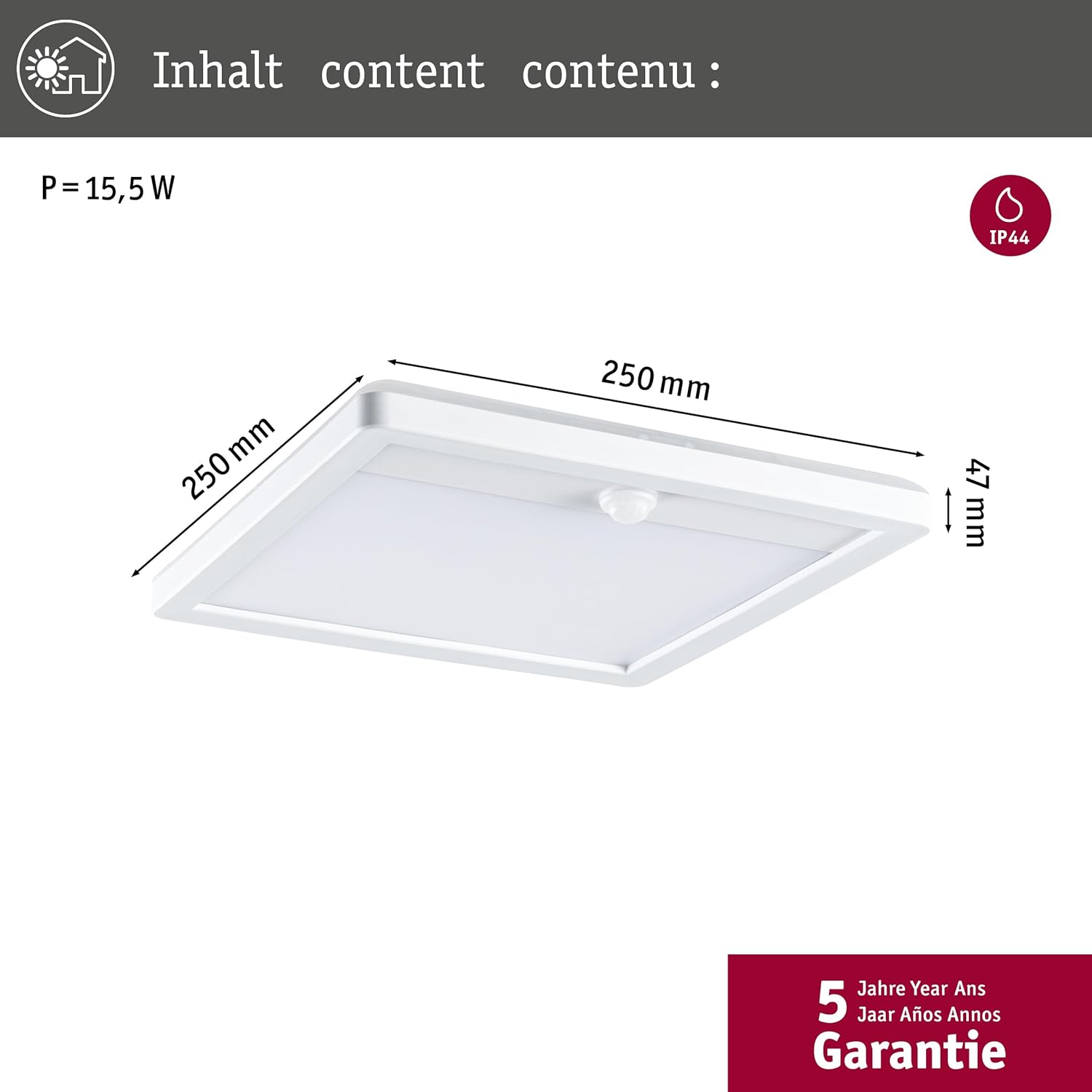 Paulmann 94663 Apparecchio LED Esterni con Sensore - immagine 3