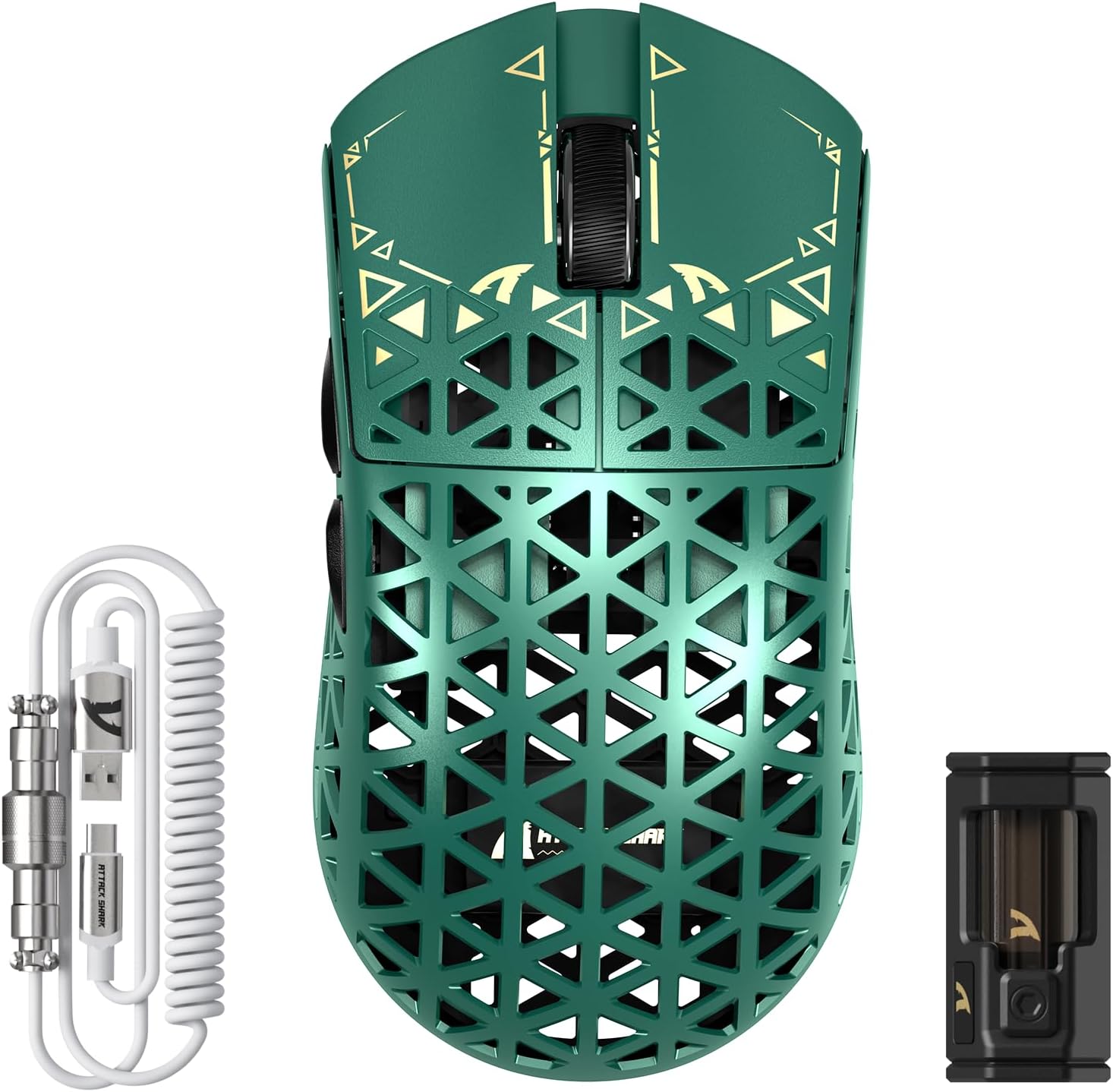 Attack Shark R5 Ultra Mouse Gaming Wireless 8000Hz, Verde - immagine 1