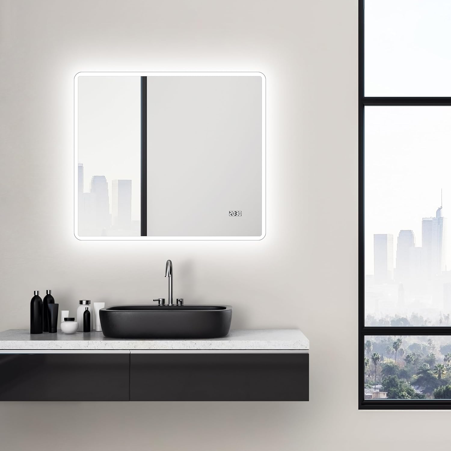 Talos Specchio da Bagno Sun LED con Luce Calda 80x70 cm