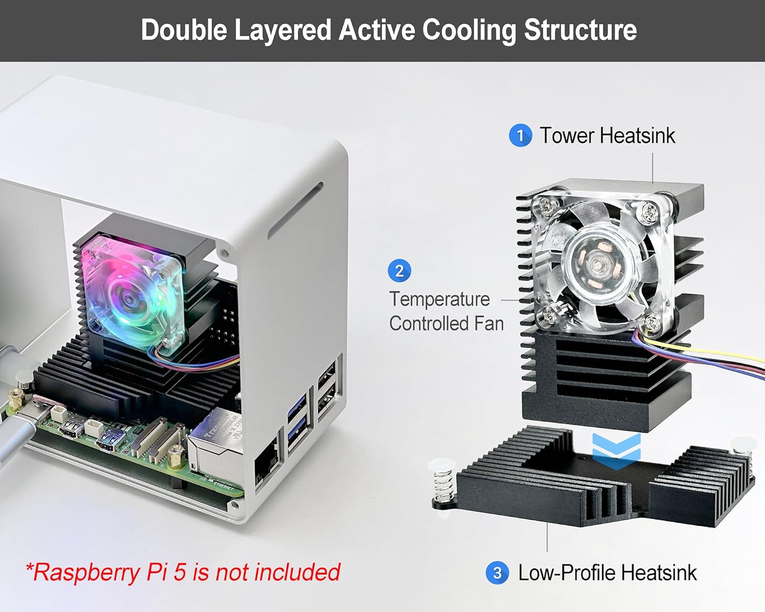 Electrocookie Raspberry Pi 5 Alloggiamento Mini Tower - immagine 2