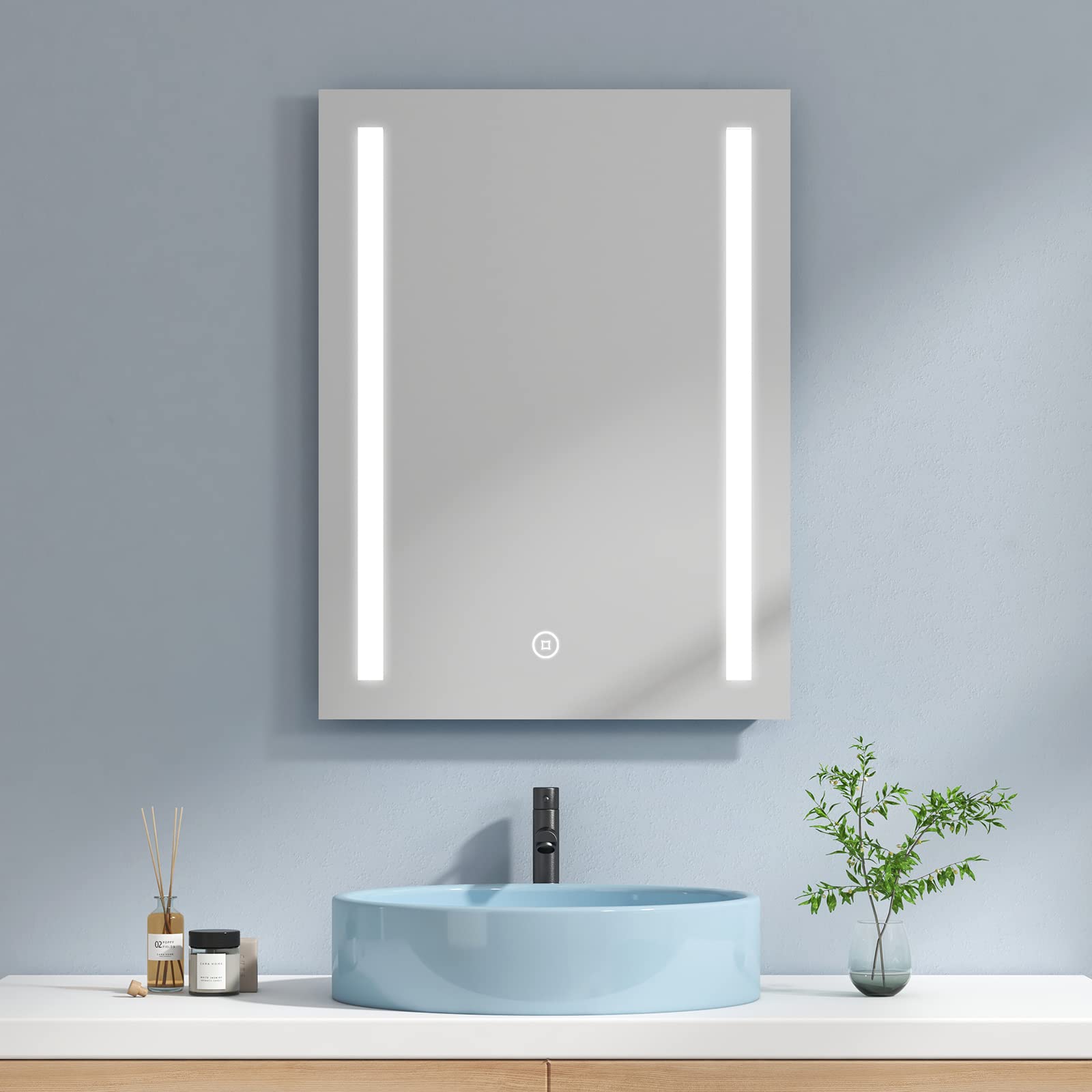 Emke Specchio Bagno LED 60x80 cm con Interruttore Touch