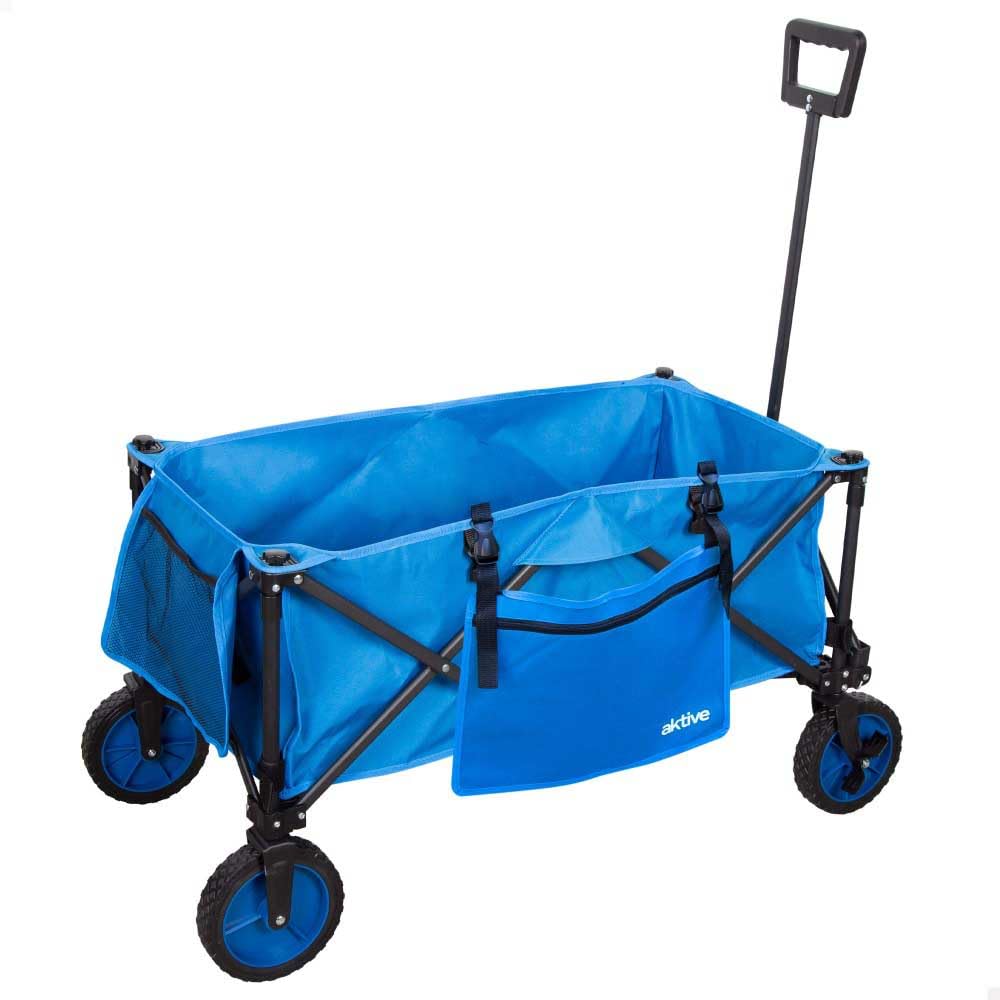 Aktive Carrello Pieghevole da Trasporto 80kg, Blu