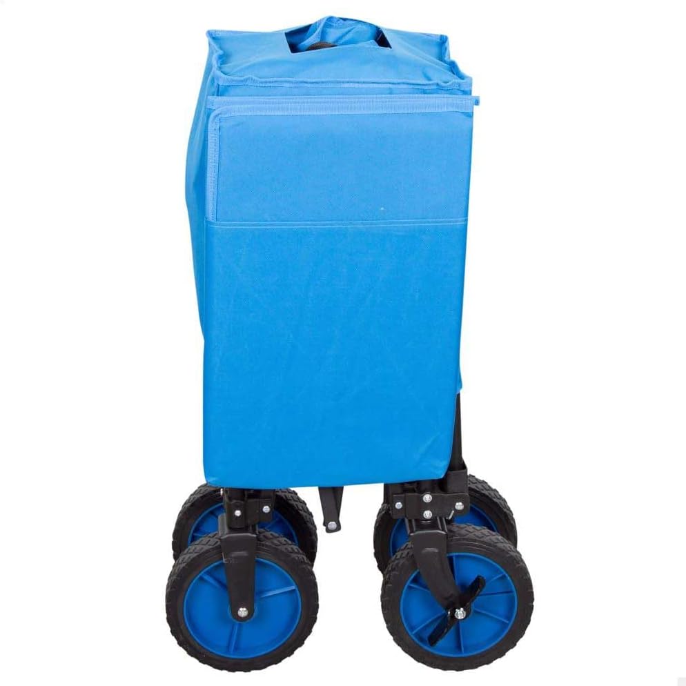 Aktive Carrello Pieghevole da Trasporto 80kg, Blu - immagine 2