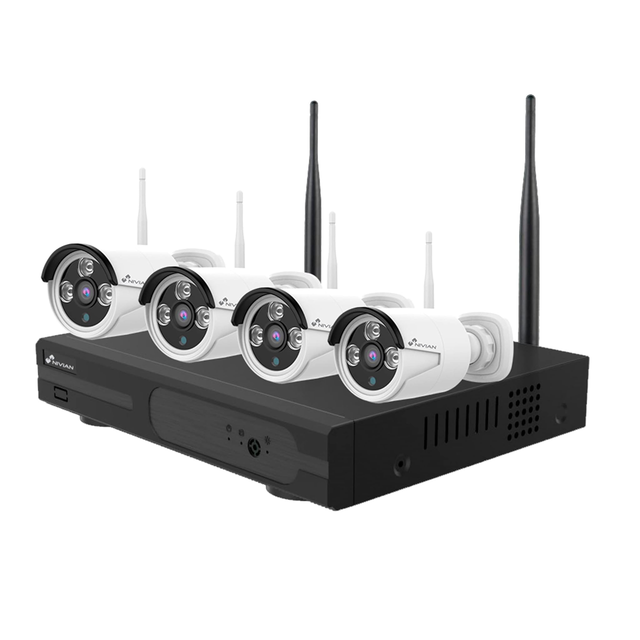 Nivian Kit Telecamere Sorveglianza WiFi 2K con 4 Telecamere