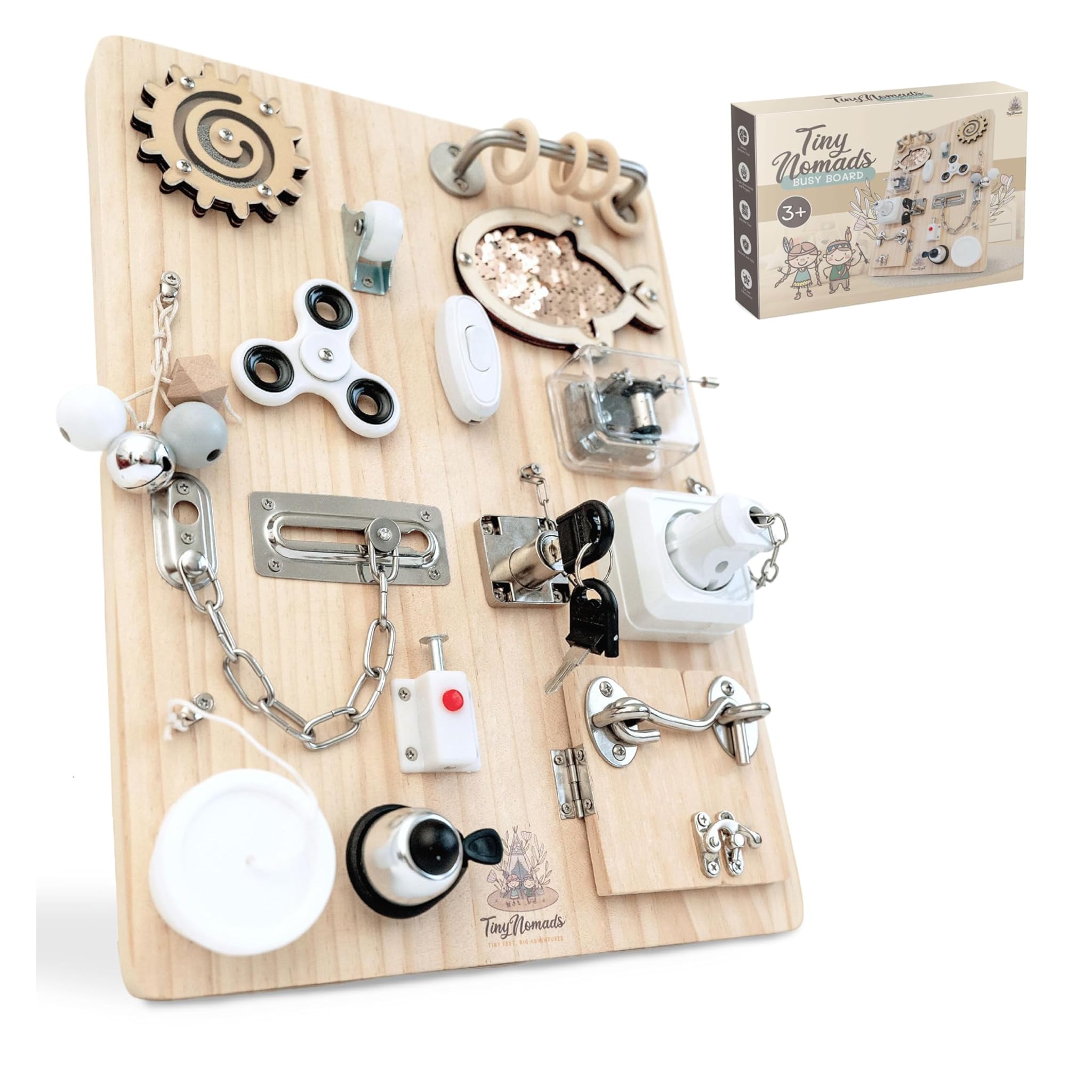 Montessori Busy Board Tavola Motoria da 1 2 3 Anni