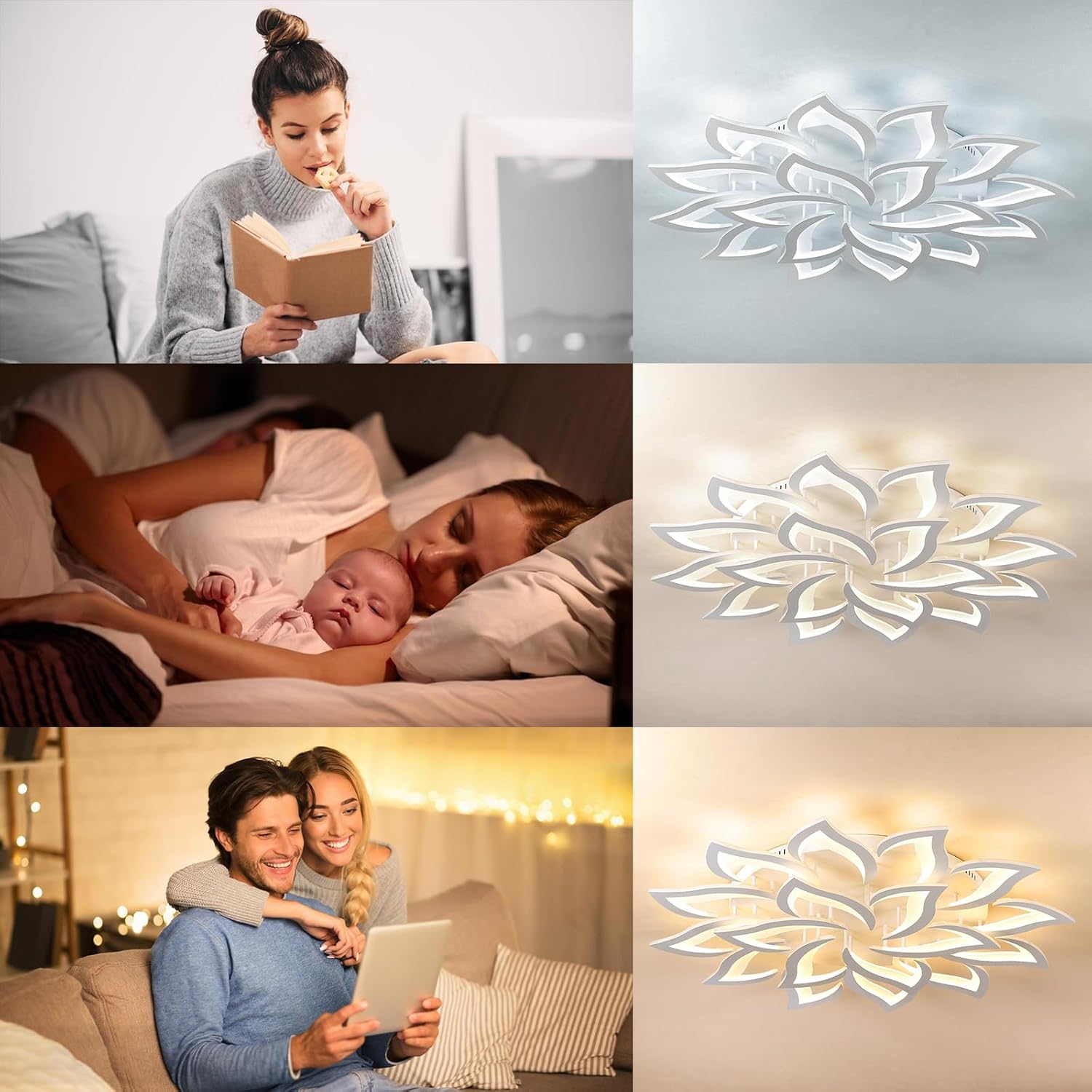 Plafoniera Led Soffitto Moderna Dimmerabile 108W - immagine 6