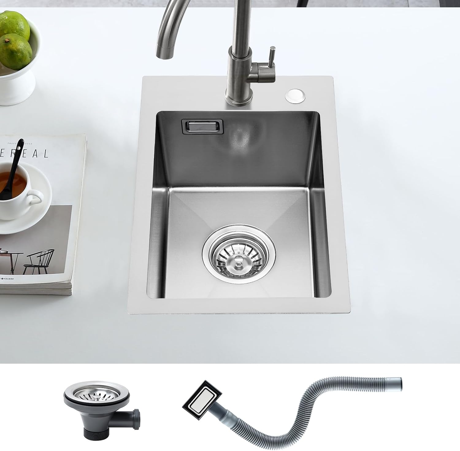 KEOKBON 30 X 45 X 19 CM LAVELLO CUCINA NANO ARGENTO