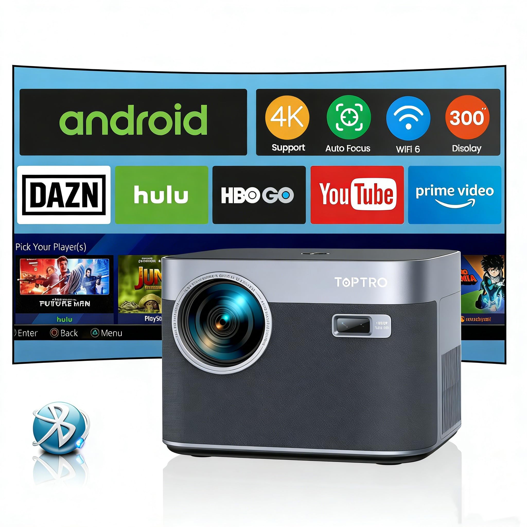 Toptro Proiettore Home Cinema 1000 ANSI Lumen