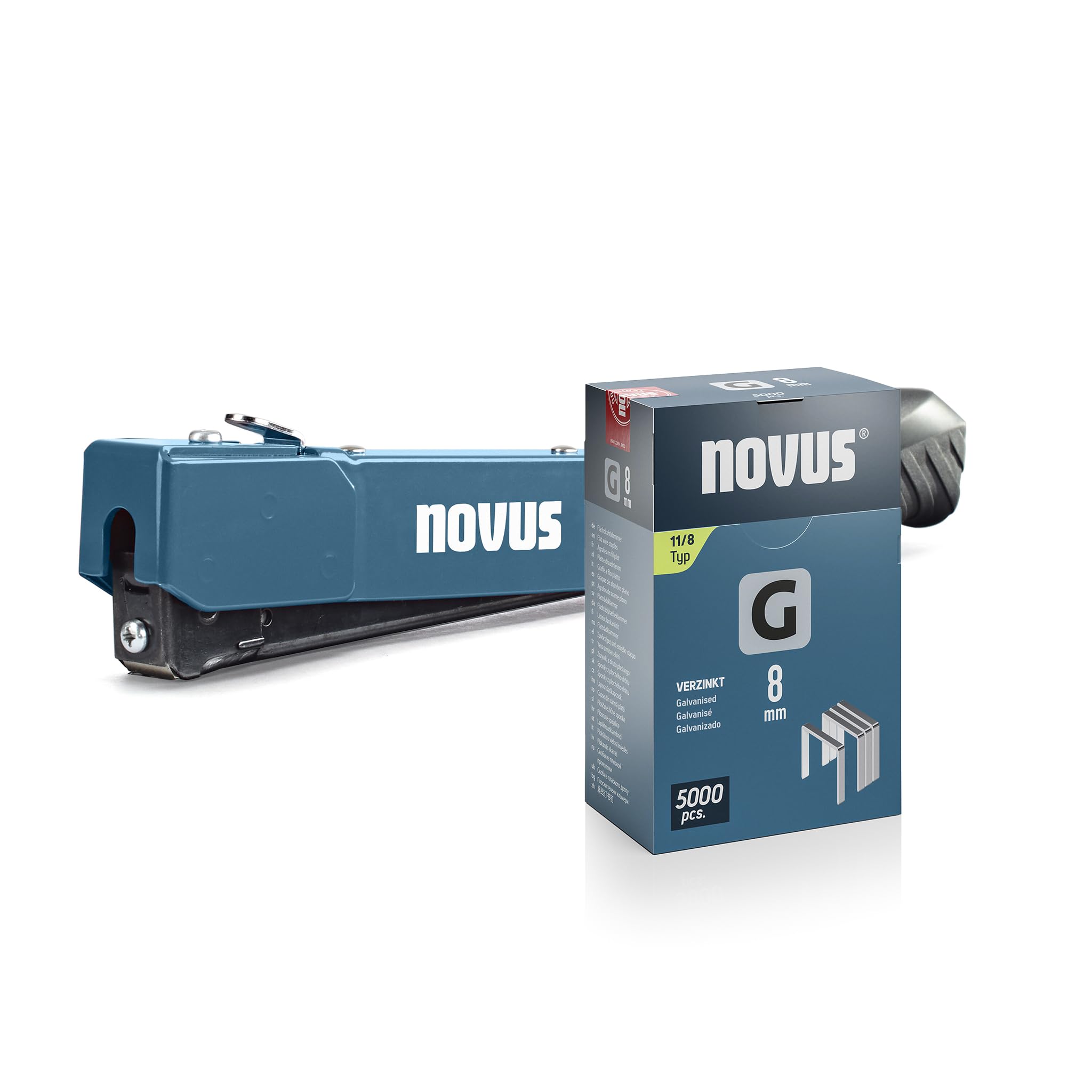 Novus Tools J-033 Set Puntatrice per Martelli + 5000 Clip