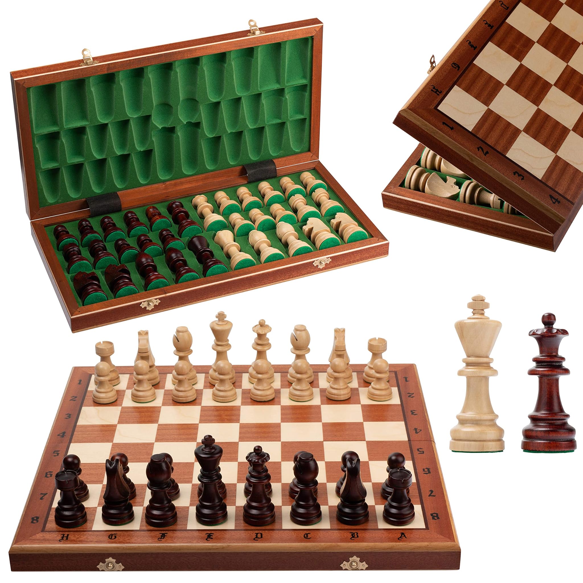 Master Of Chess - Scacchiera Legno Torneo 50cm Pieghevole