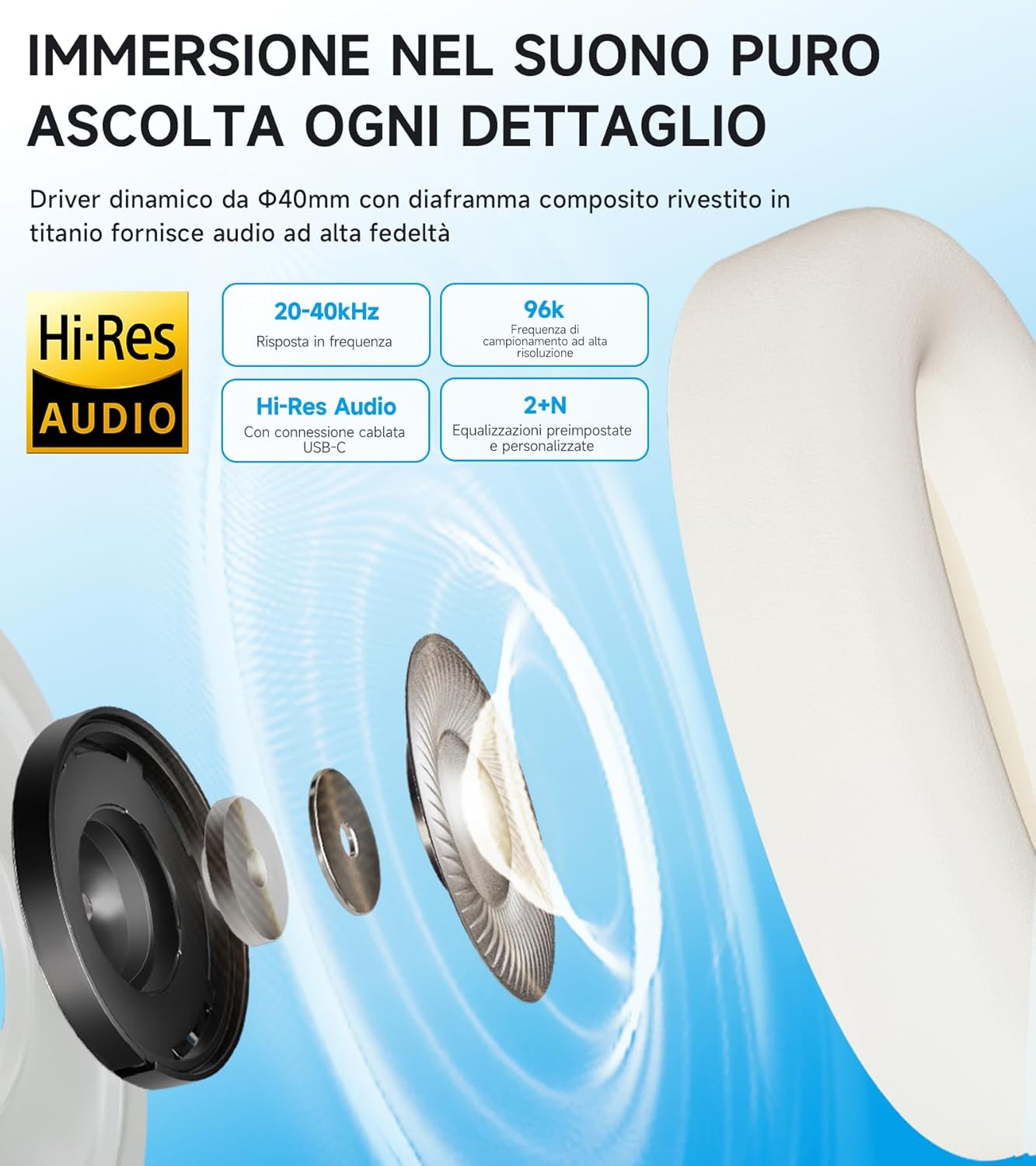 Edifier W800BT Pro Cuffie ANC Ibrida, Nero - immagine 3