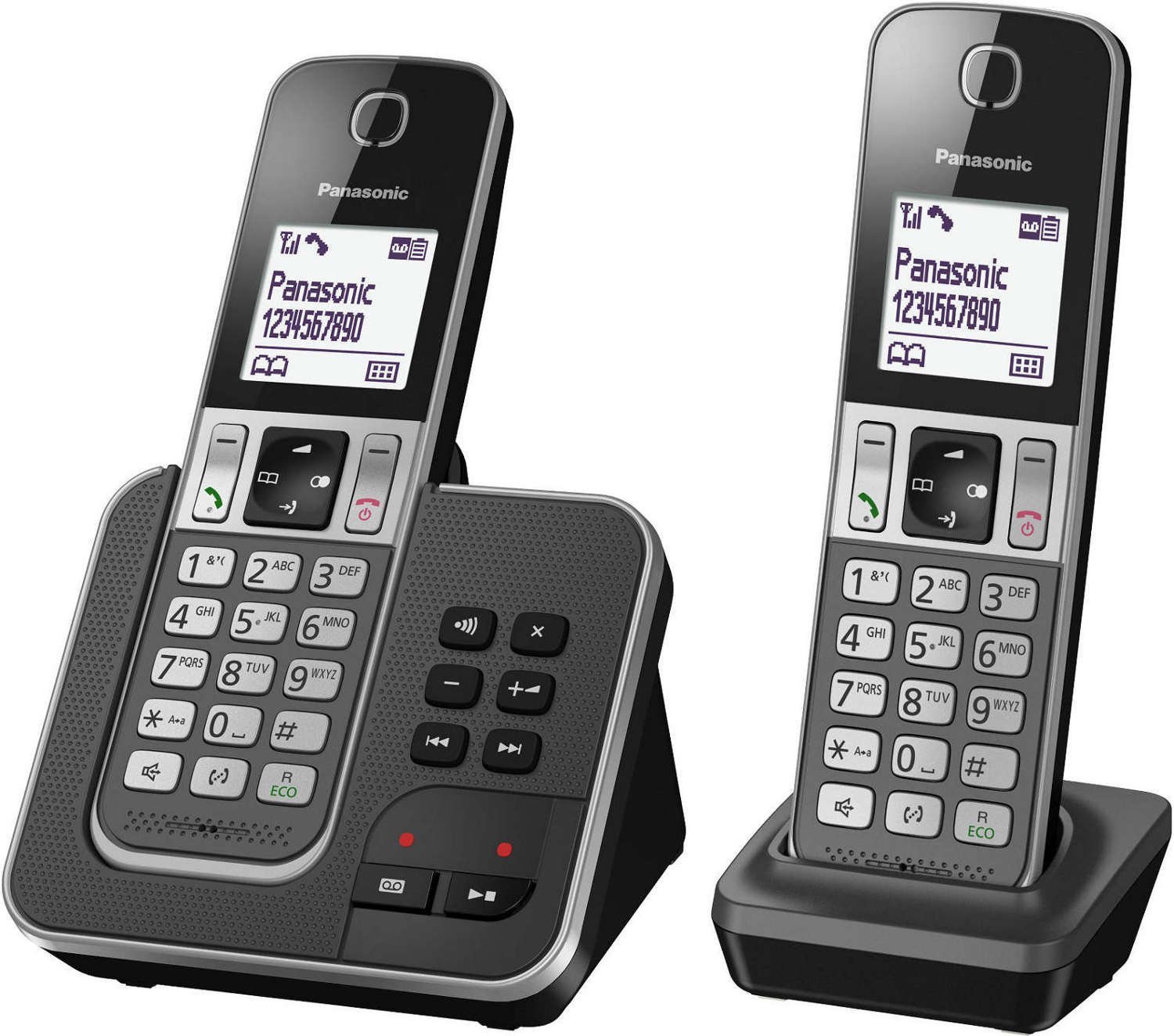 Panasonic KX-TGD322 DECT Identificatore di chiamata Nero, Grigio