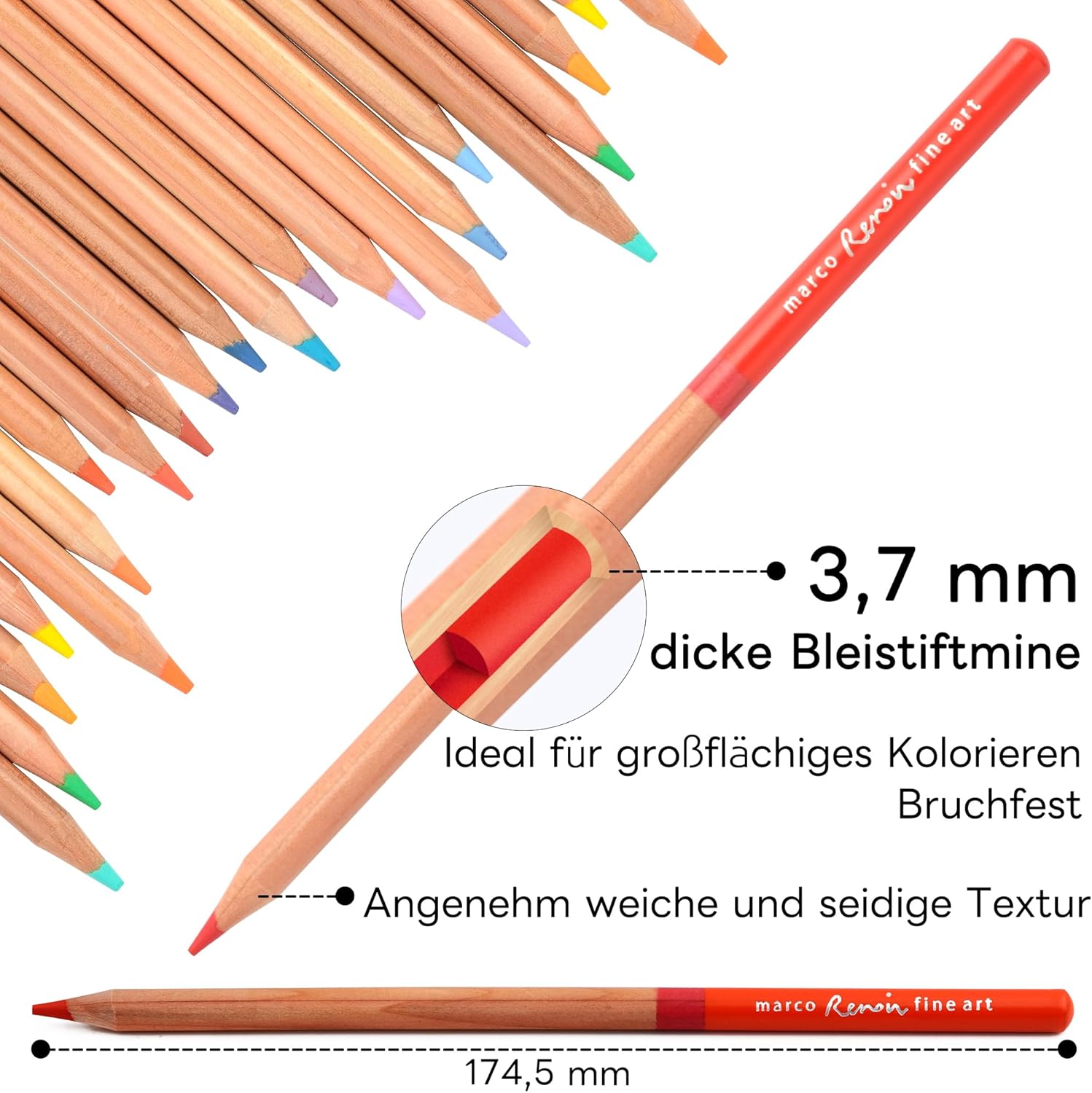 Marco Matite Colorate Professionali 120 Colori Vivaci - immagine 2