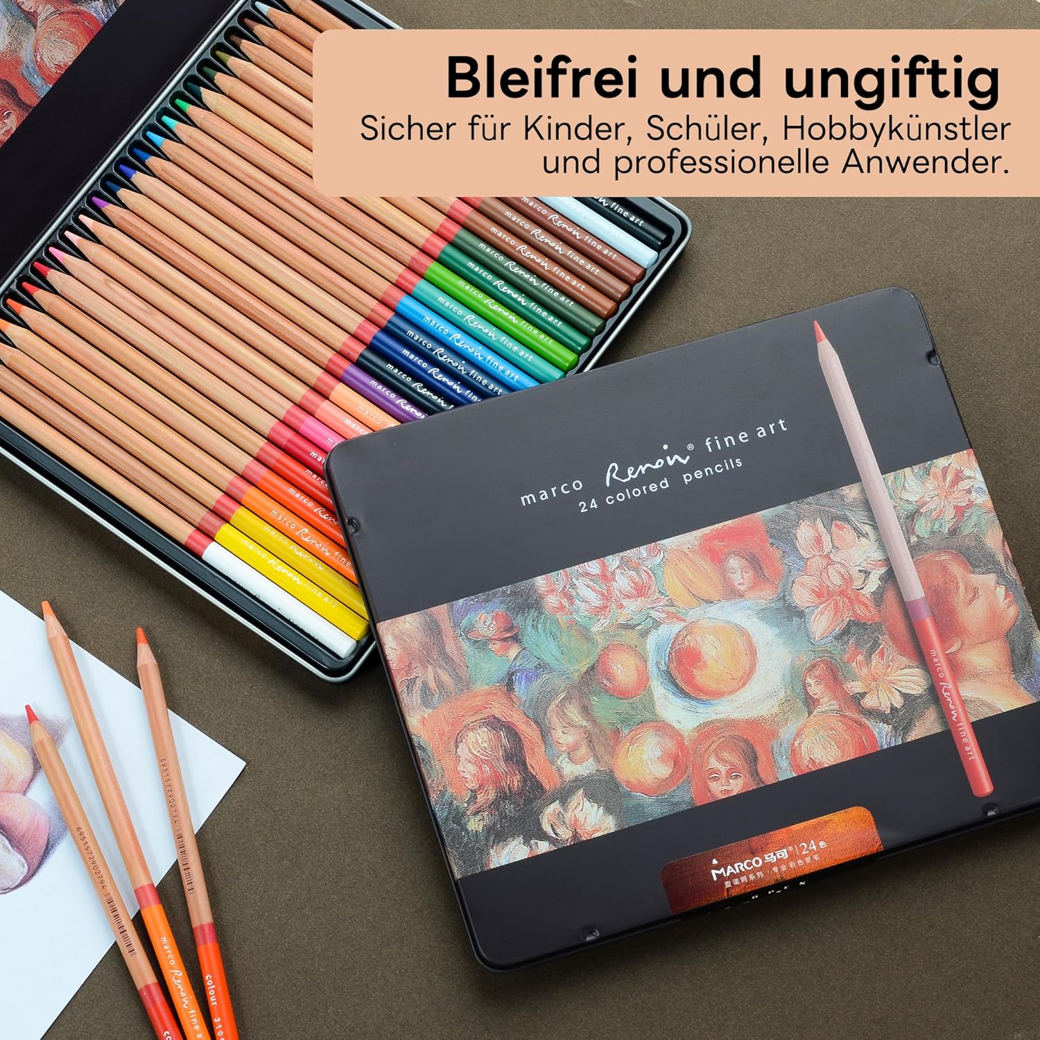 Marco Matite Colorate Professionali 120 Colori Vivaci - immagine 5