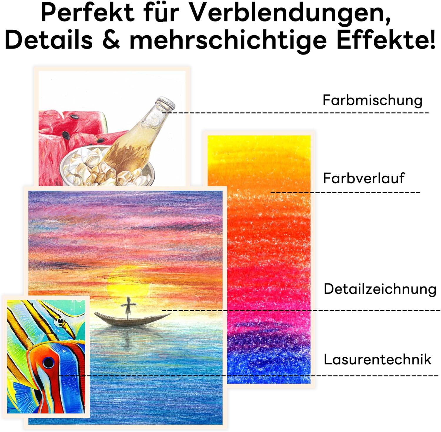 Marco Matite Colorate Professionali 120 Colori Vivaci - immagine 6