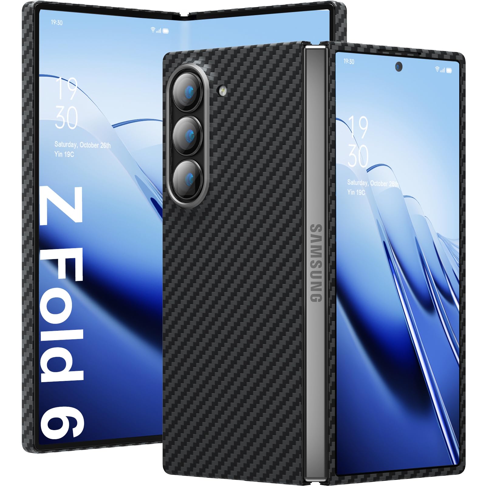 Memumi Custodia Fibra Aramidica per Samsung Galaxy Z Fold 6