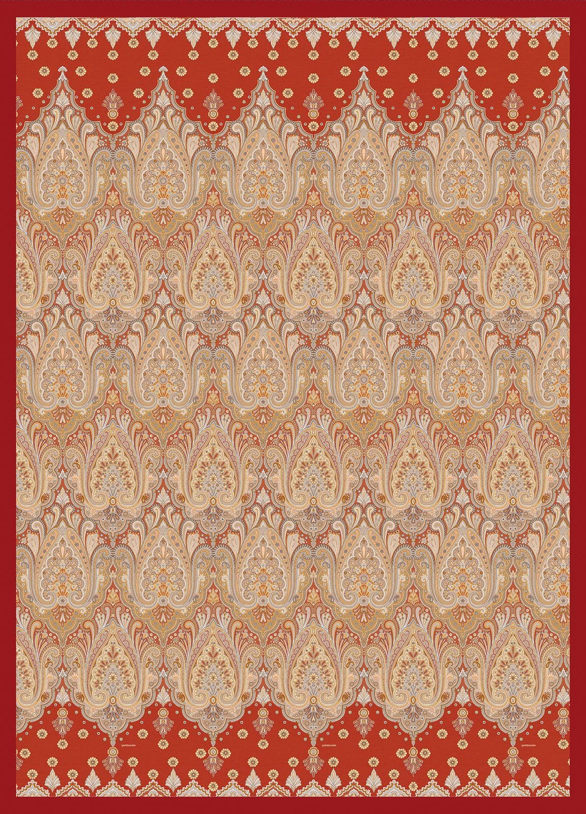 Bassetti ISOLABELLA Plaid Raso Cotone Rosso R1