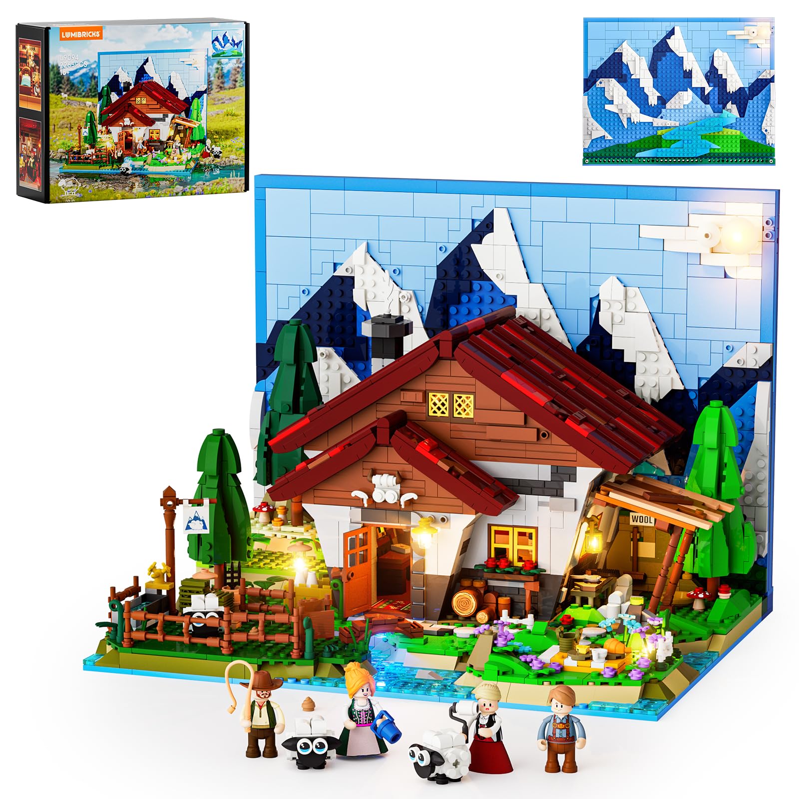 Shepherd's Cottage Alpine Farm Building Set 2265 pezzi