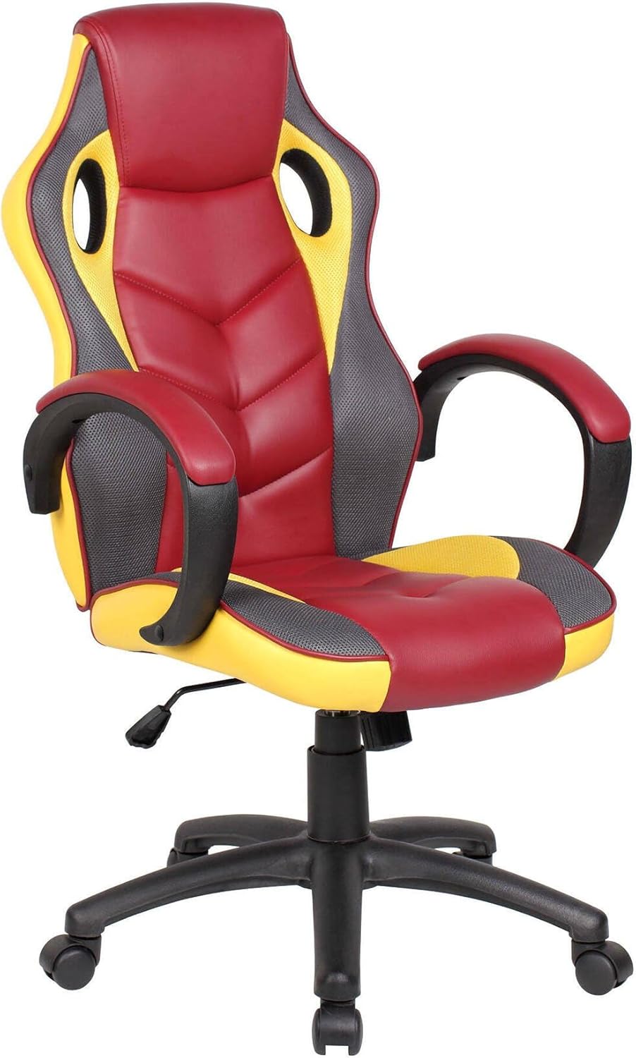 Dmora Sedia da Gaming Caloundra - Rosso e Giallo - immagine 2