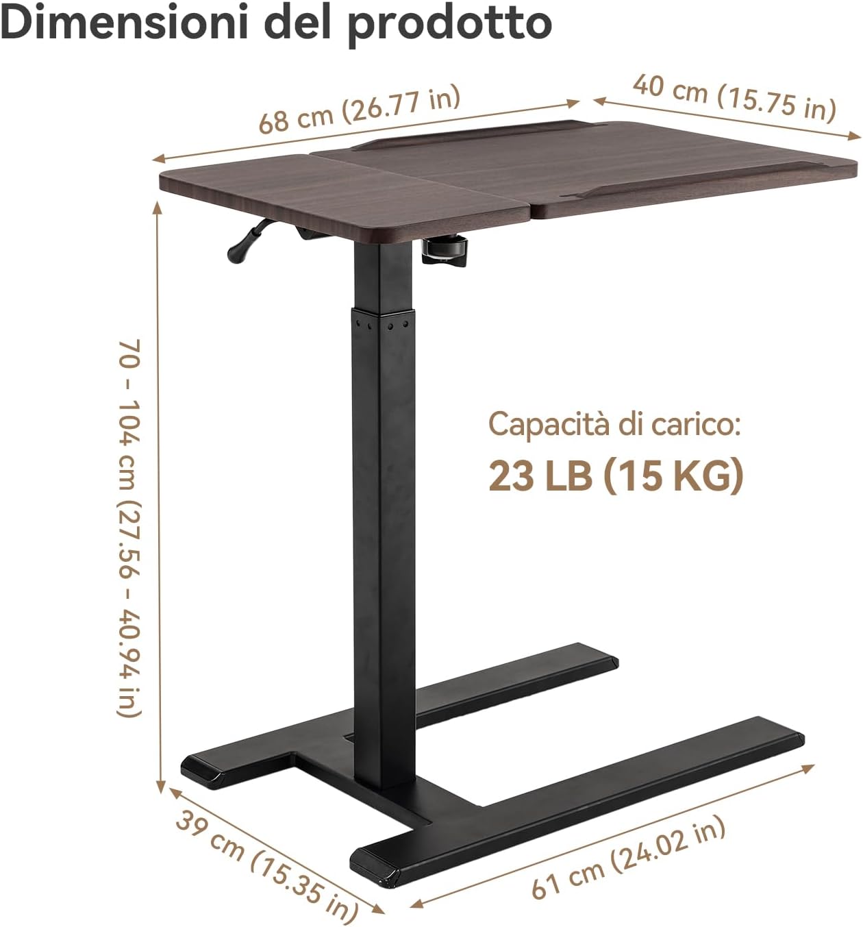 Sihoo D01 Tavolino da Letto Regolabile con Ruote - immagine 2