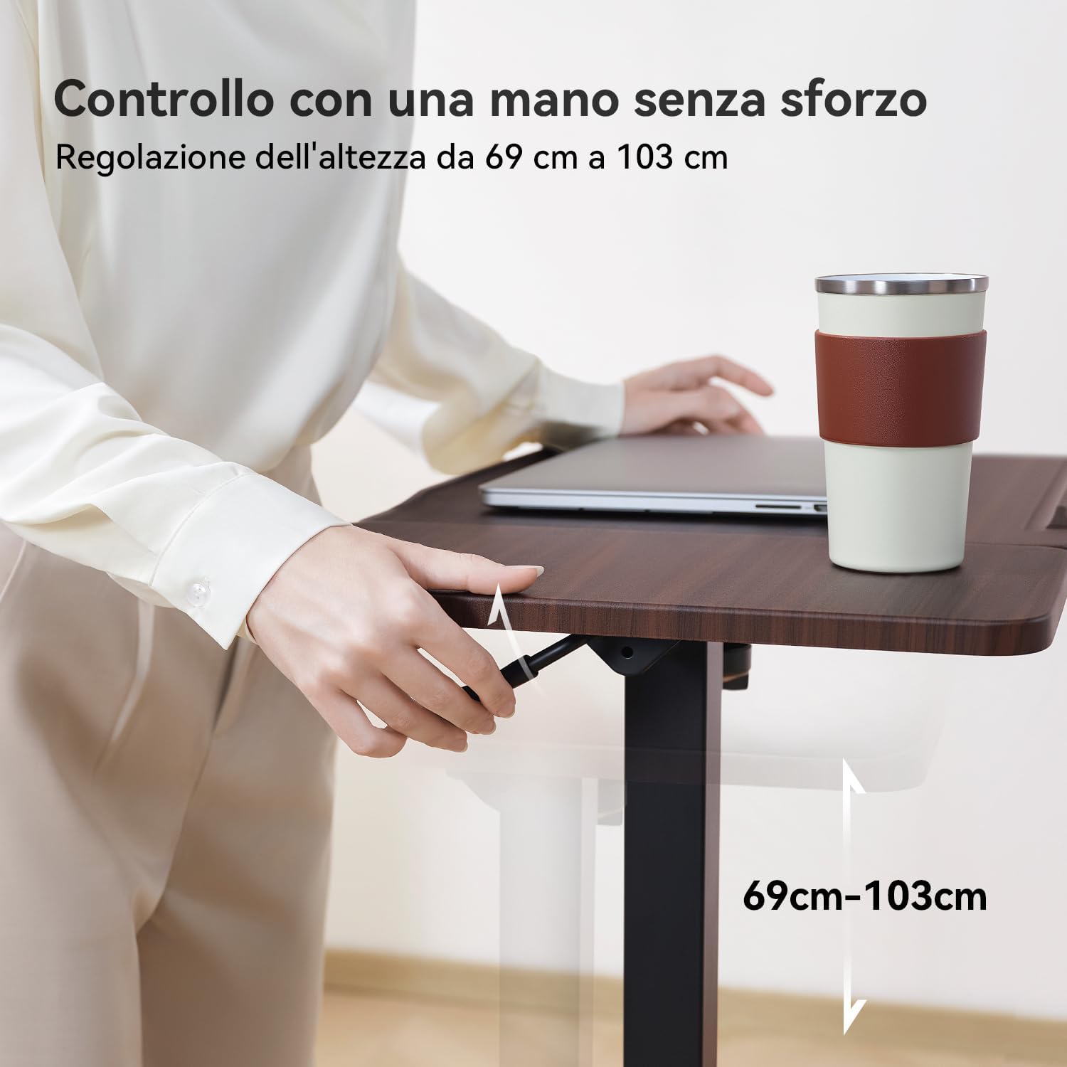 Sihoo D01 Tavolino da Letto Regolabile con Ruote - immagine 5