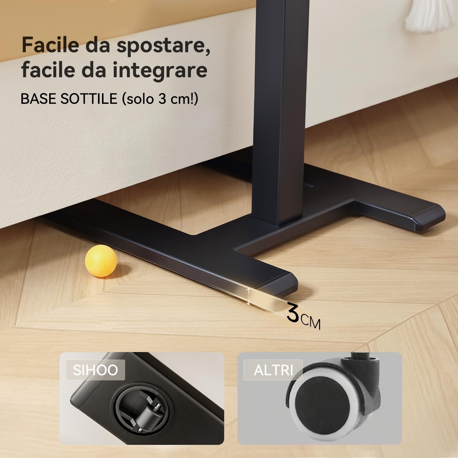 Sihoo D01 Tavolino da Letto Regolabile con Ruote - immagine 7