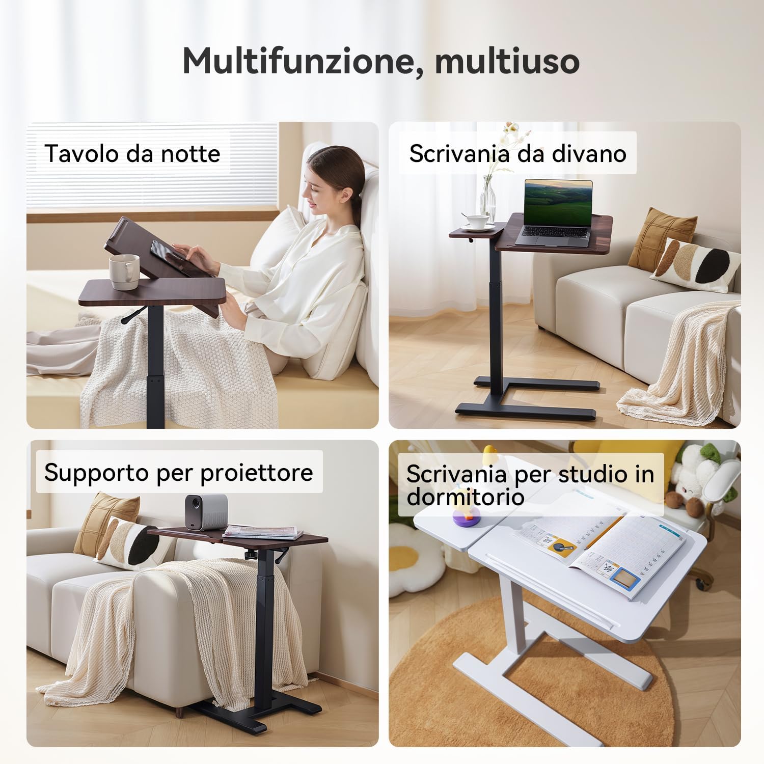 Sihoo D01 Tavolino da Letto Regolabile con Ruote - immagine 8