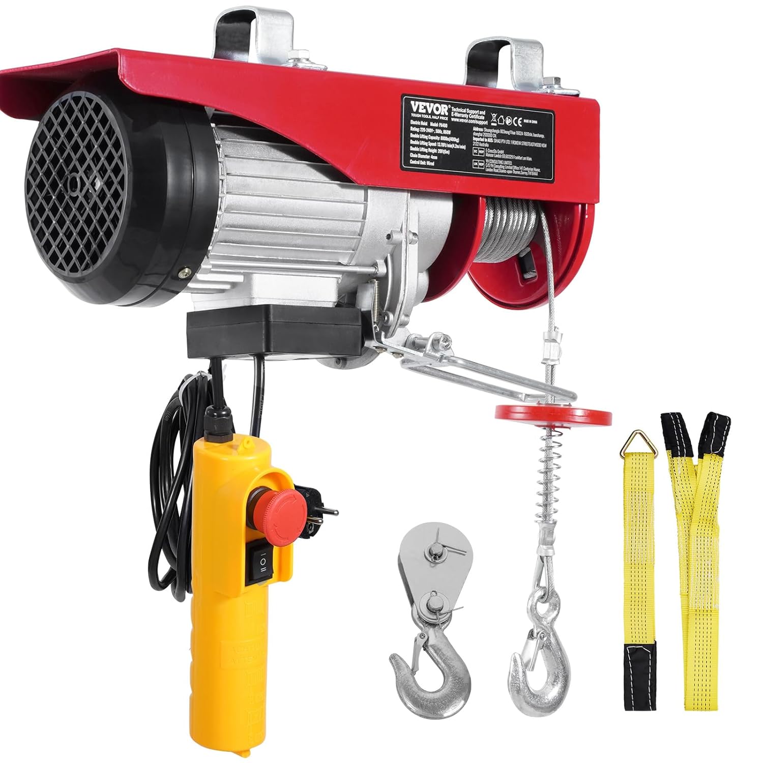 VEVOR Paranco Elettrico Doppio Cavo 400 kg - immagine 9