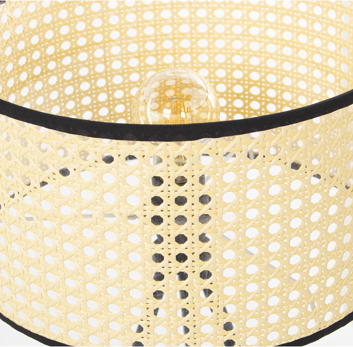 LÁMPARA SOBREMESA METAL PANTALLA MIMBRE, 1XE27,MAX.40W °30X51CM, BASE:19X19X37CM - immagine 4