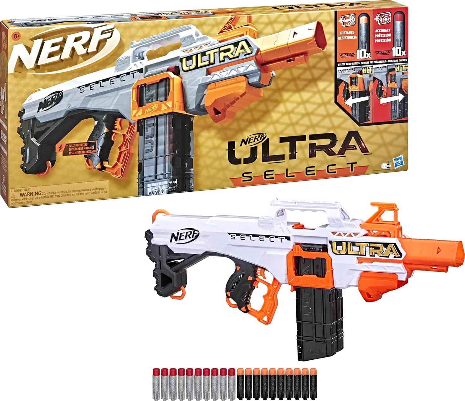 NERF Ultra Select - Blaster Motorizzato con Clip e Dardi - immagine 1
