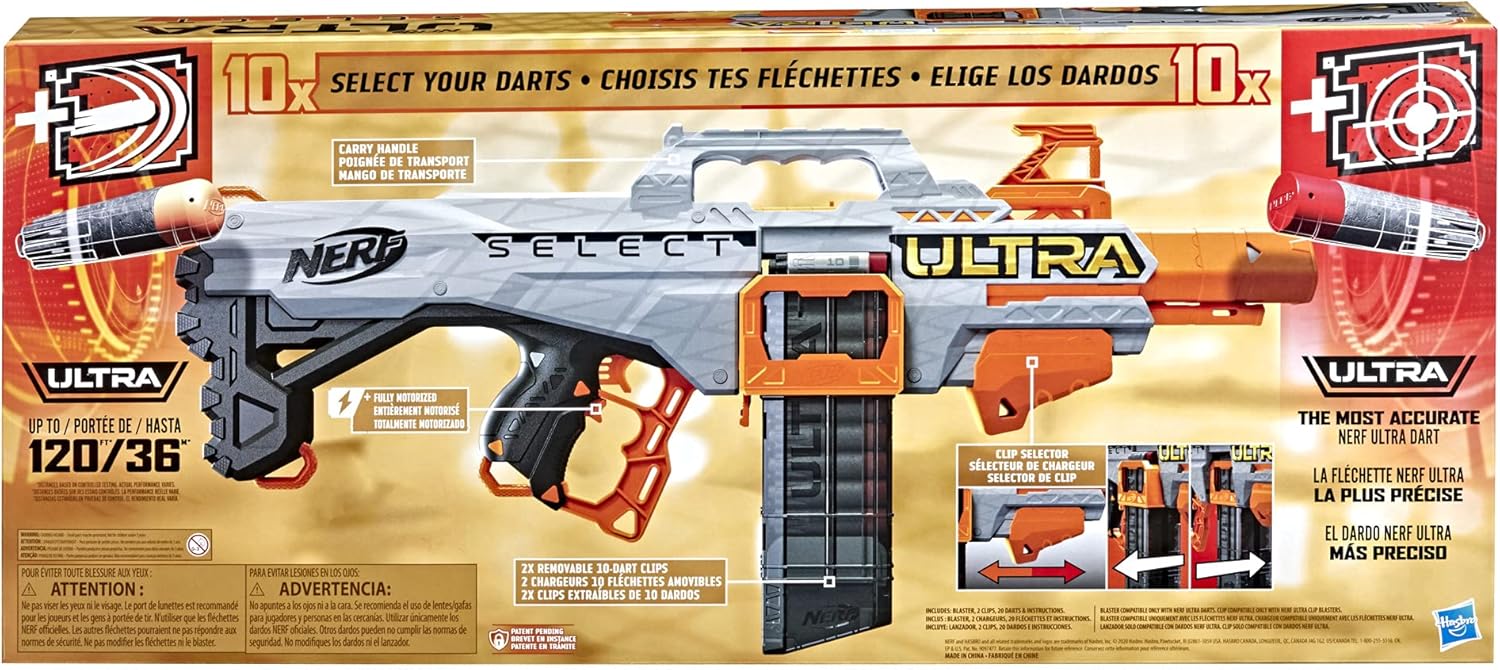 NERF Ultra Select - Blaster Motorizzato con Clip e Dardi - immagine 4