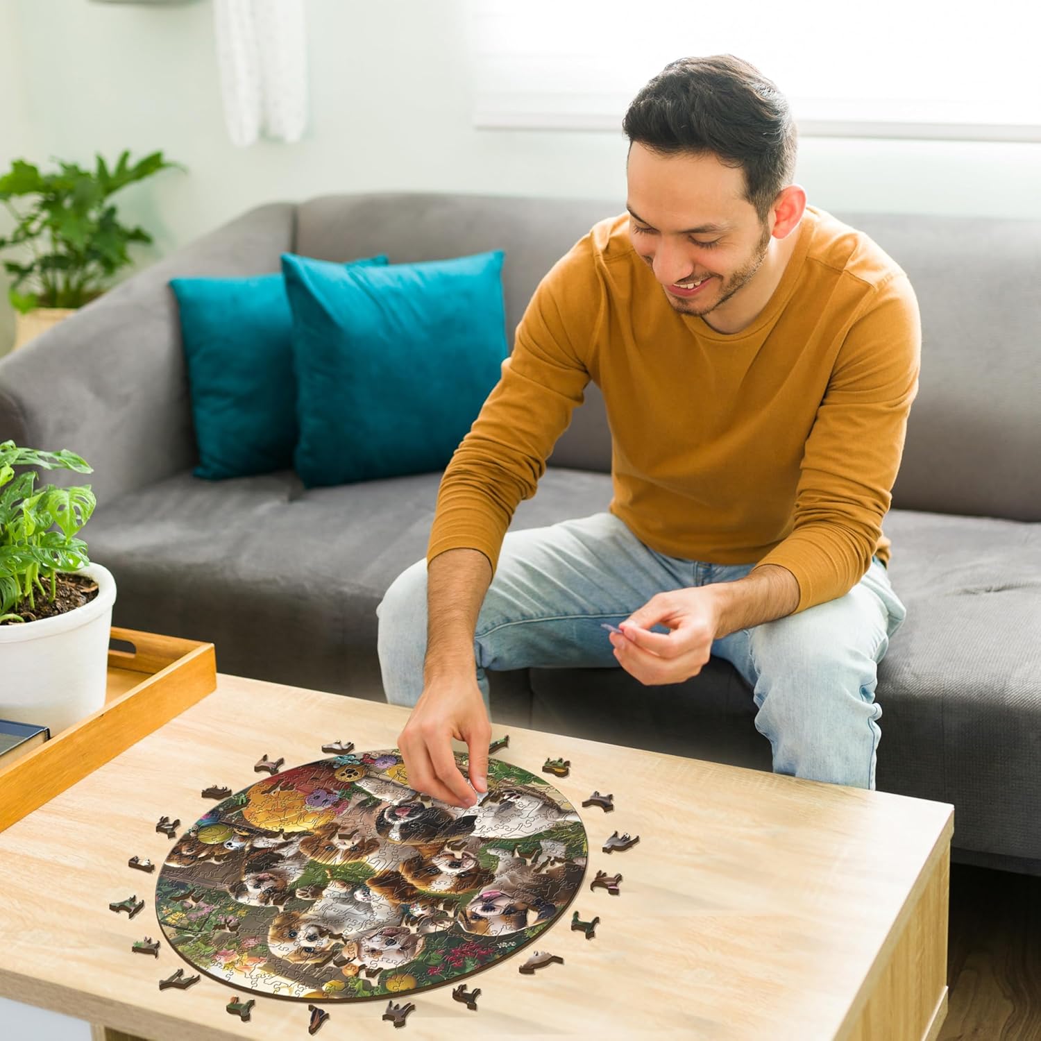 Iconic Puzzles - Cagnolini in Giardino, 600 Pezzi - immagine 2