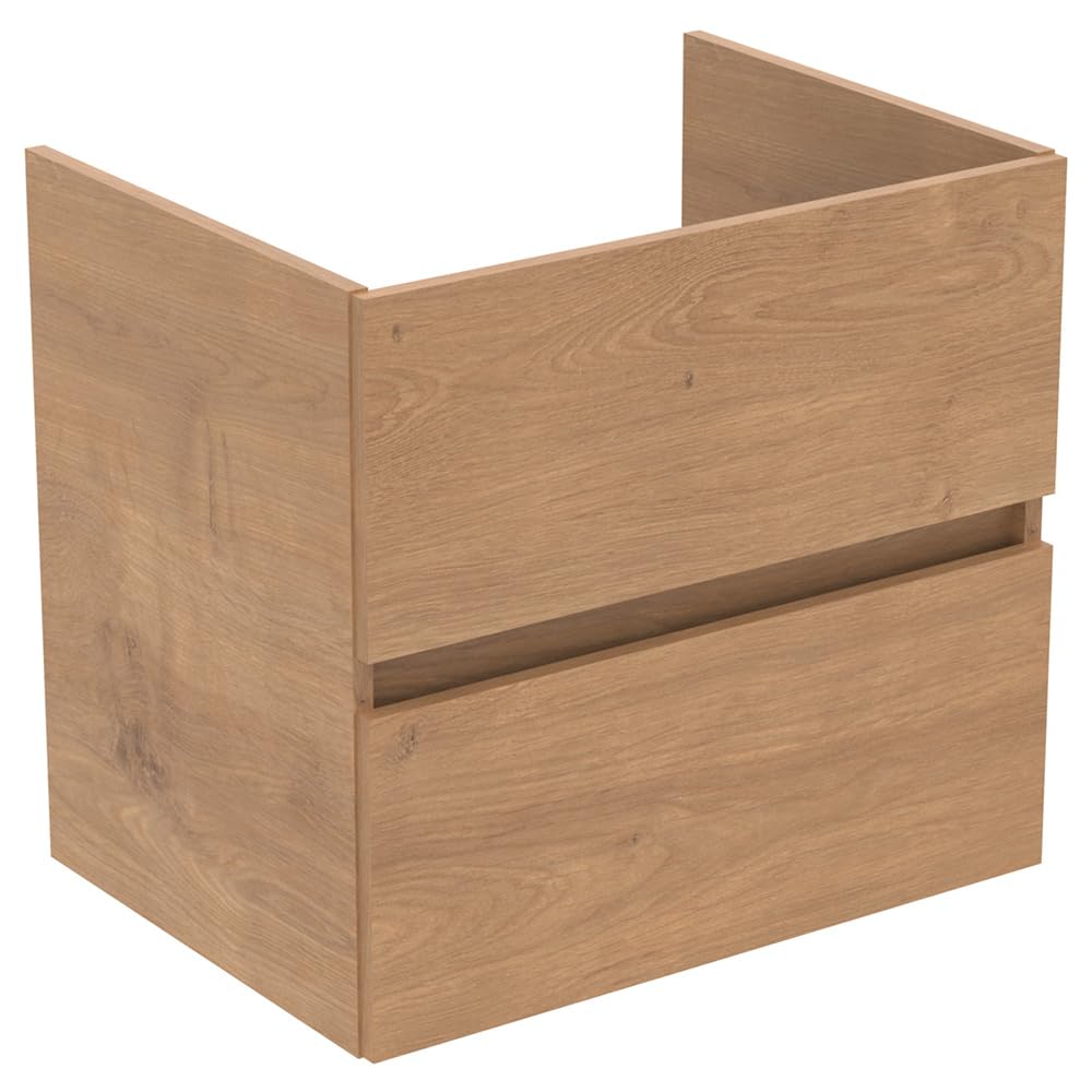 Ideal Standard Bagno Vanity Units Eurovit+ 60 cm mobile lavabo a parete con 2 cassetti, R0259Y8, rovere naturale