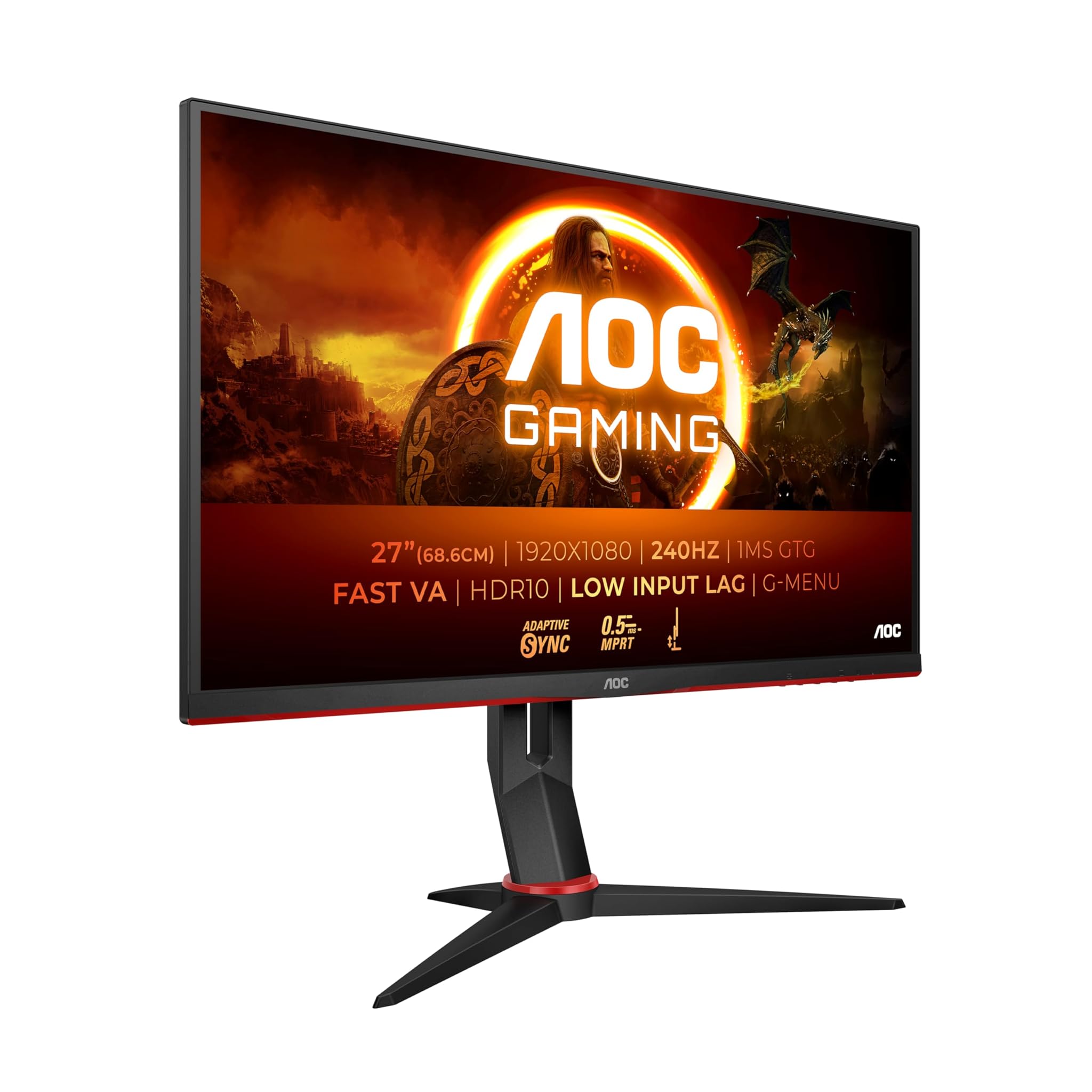 Aoc Gaming 27G2ZN3 - Monitor 27 Pollici 240 Hz, Nero/Rosso