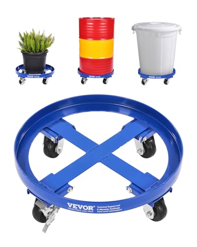 Vevor Carrello per Fusti 250,03 L, Capacità 907 kg, Blu