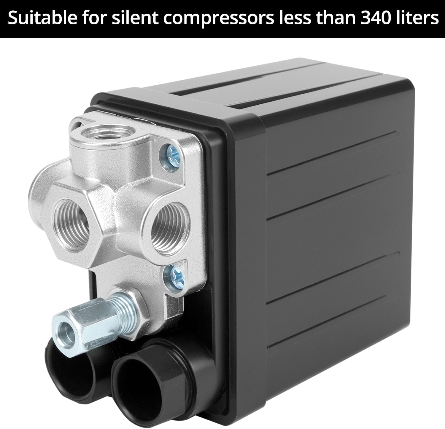 Qwork® Pressostato Compressore Aria 4 Fori 220V - immagine 4